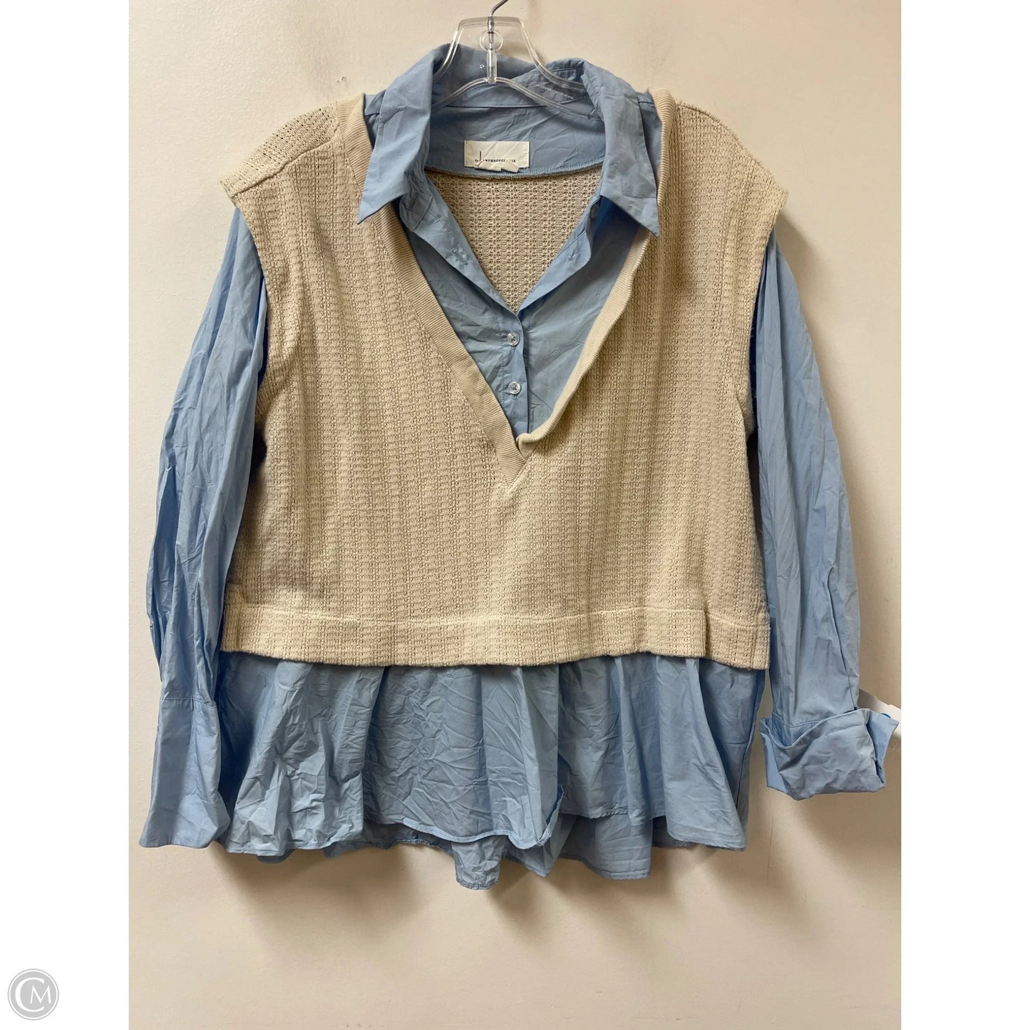 Tunic Long Sleeve By Anthropologie In Blue, Size: M