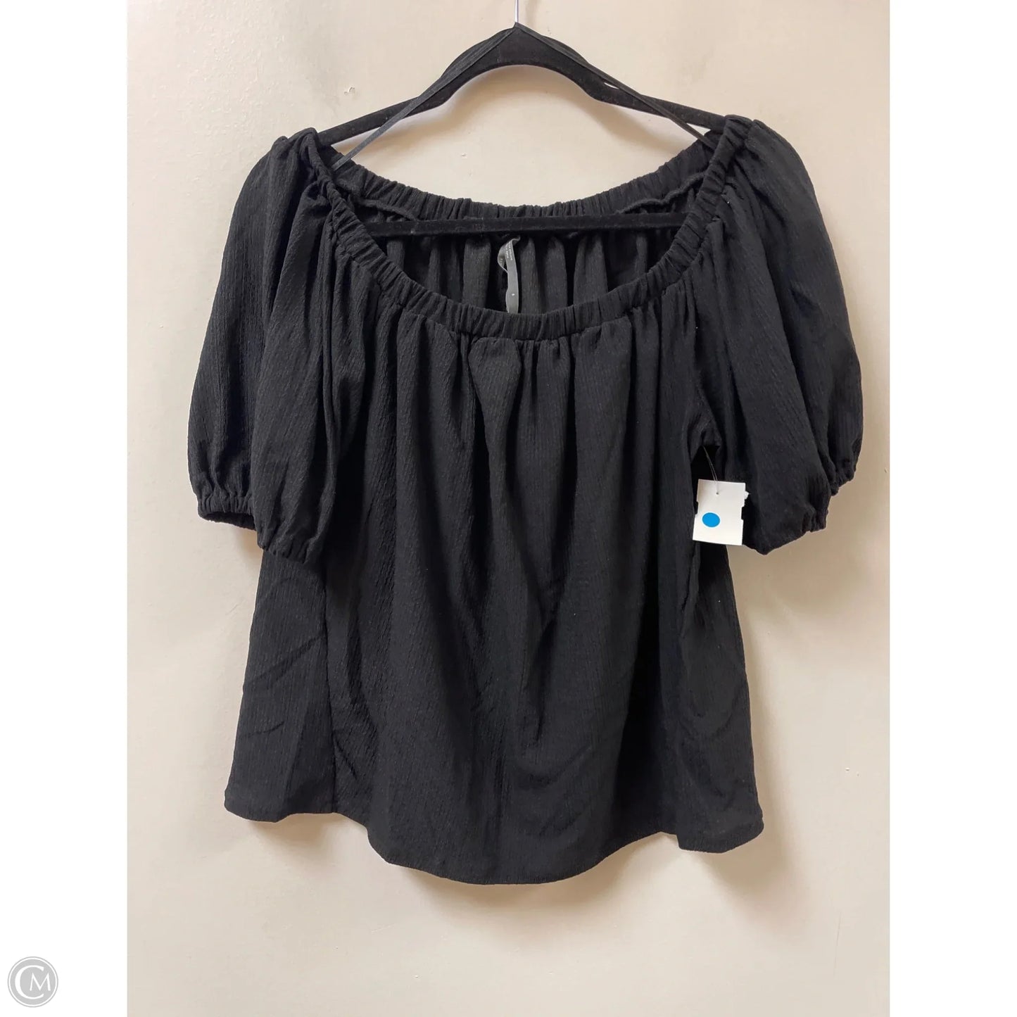 Top Short Sleeve By Anthropologie In Black, Size: S