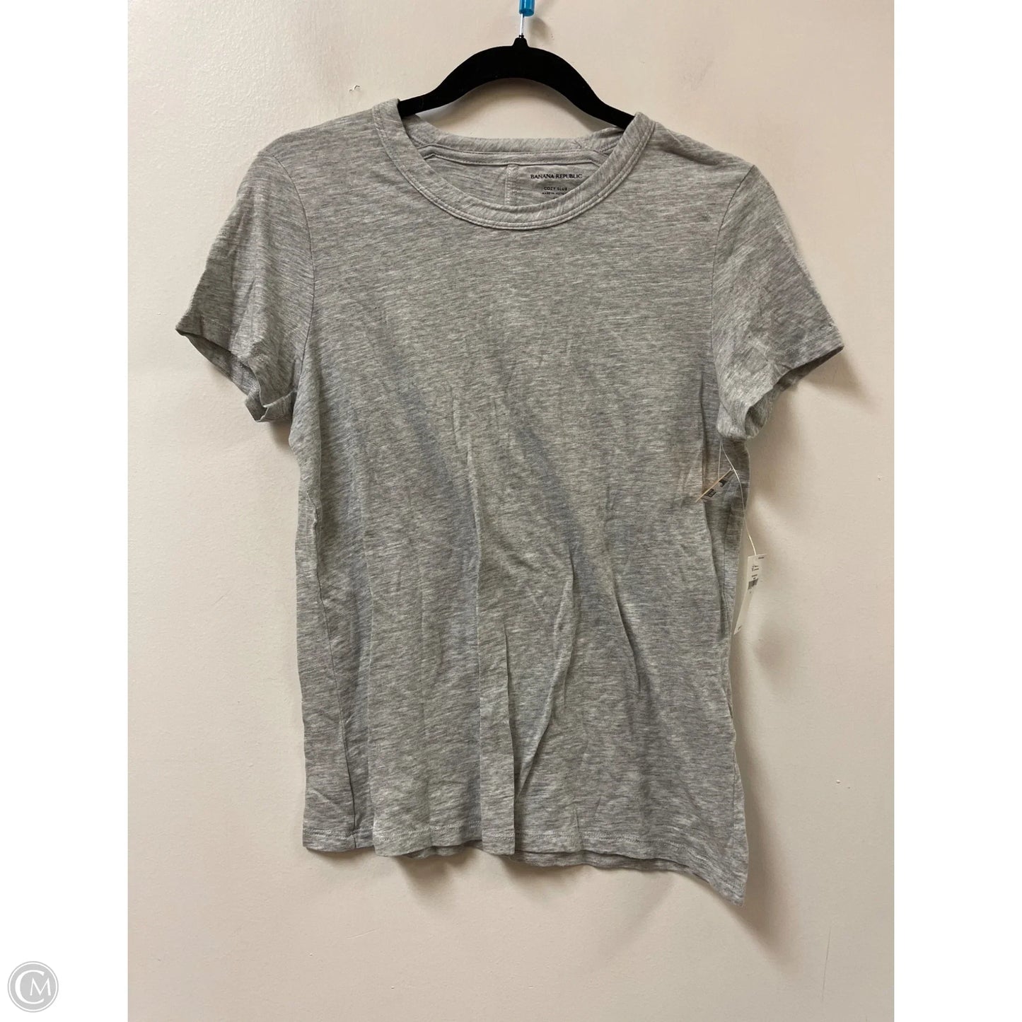 Top Short Sleeve By Banana Republic In Grey, Size: M