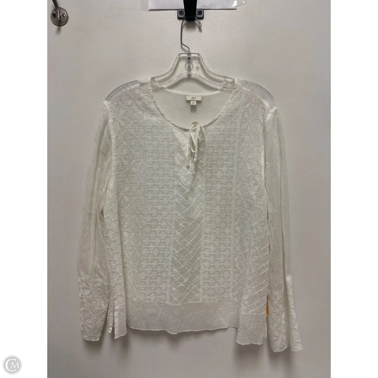 Top Long Sleeve By J. Jill In White, Size: Xl
