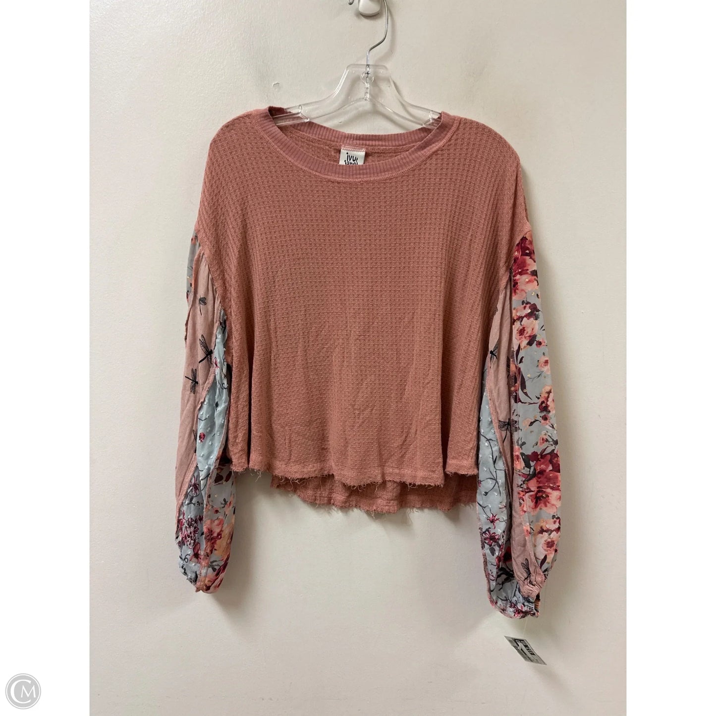 Top Long Sleeve By Ivy Jane In Pink, Size: M