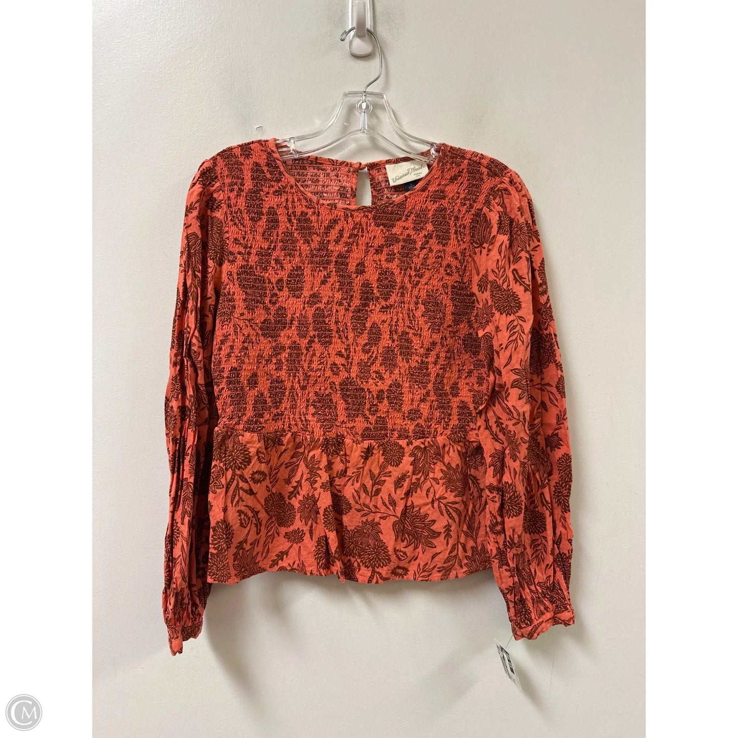 Top Long Sleeve By Universal Thread In Orange, Size: S