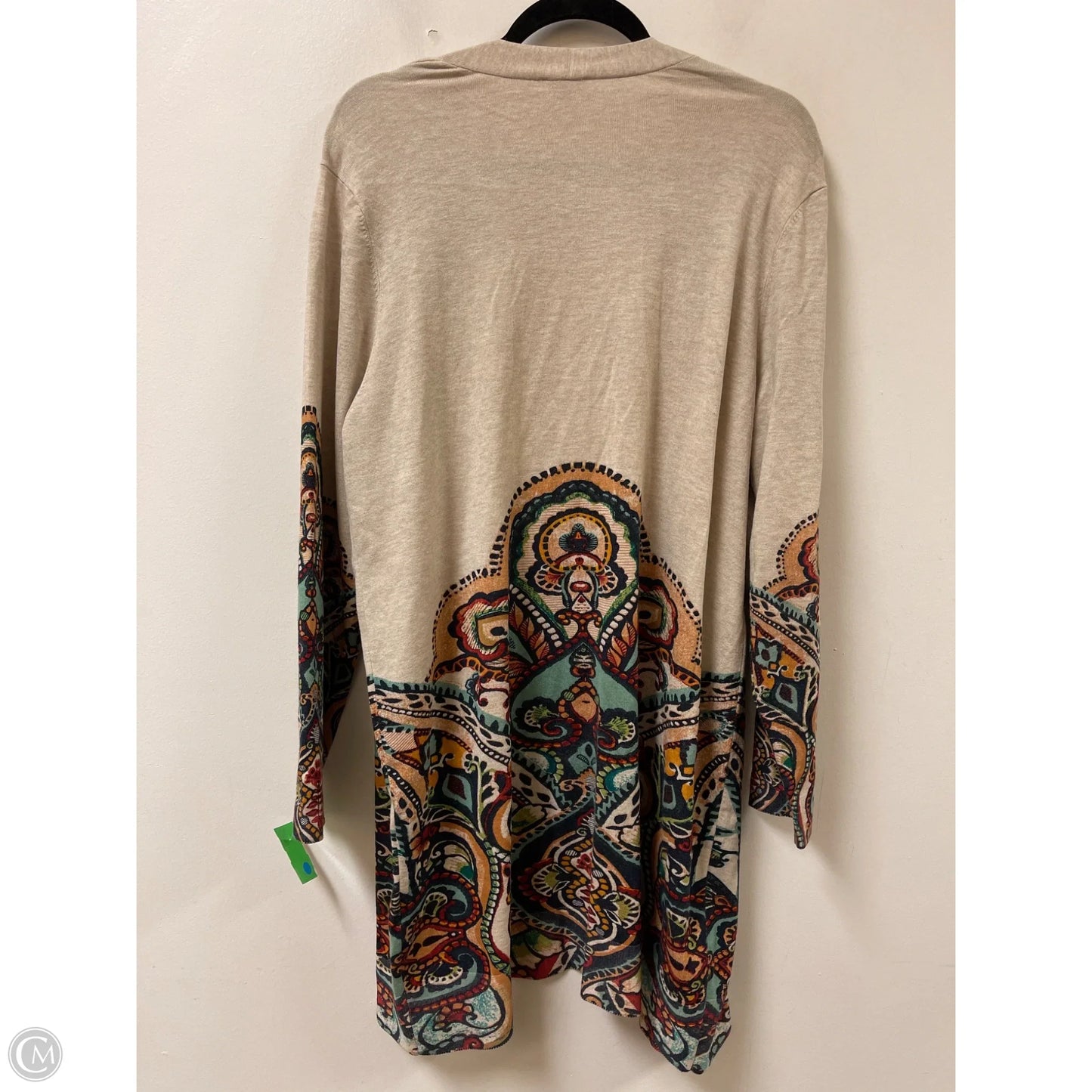 Sweater Cardigan By Chicos In Tan, Size: Xl