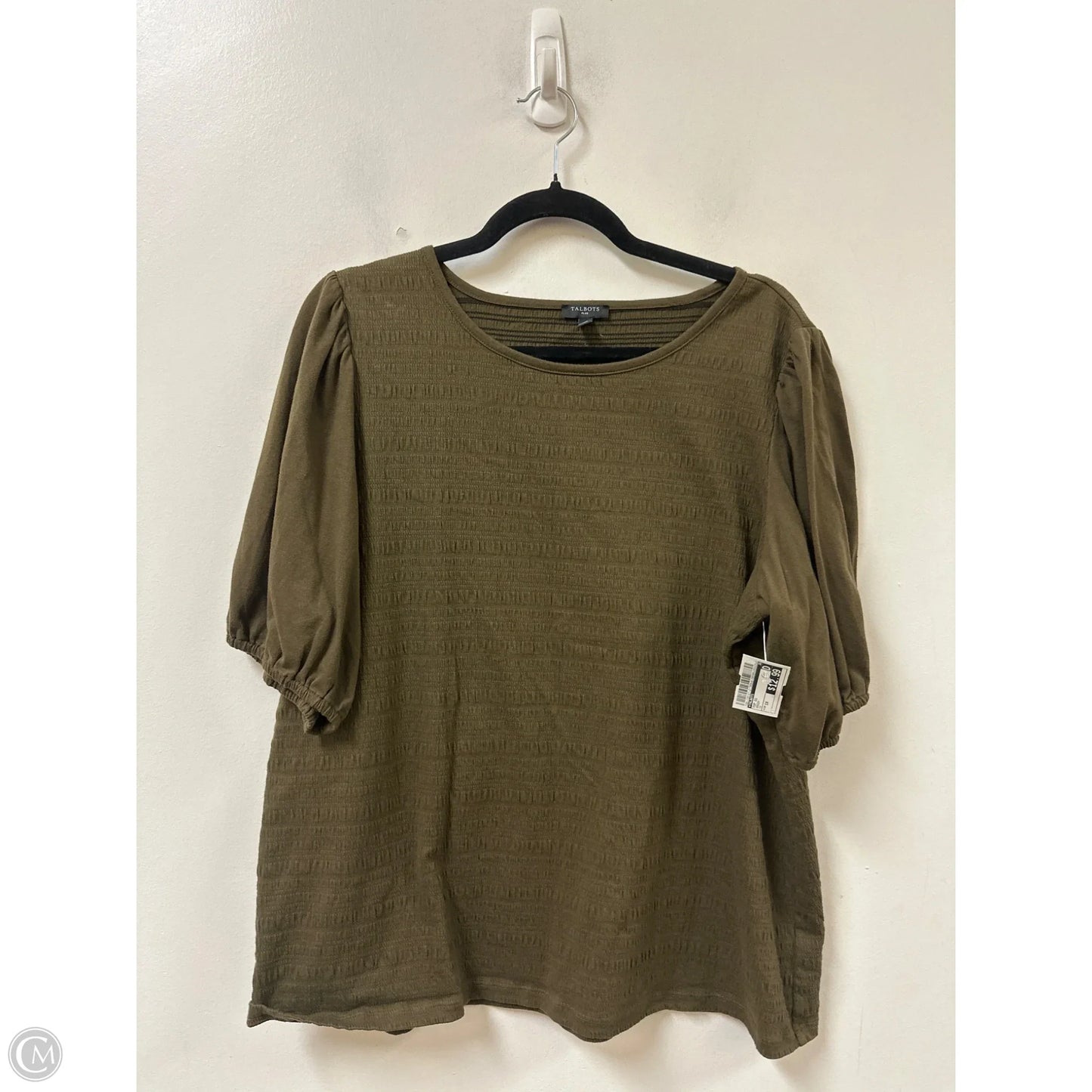 Top Short Sleeve By Talbots In Green, Size: 1x
