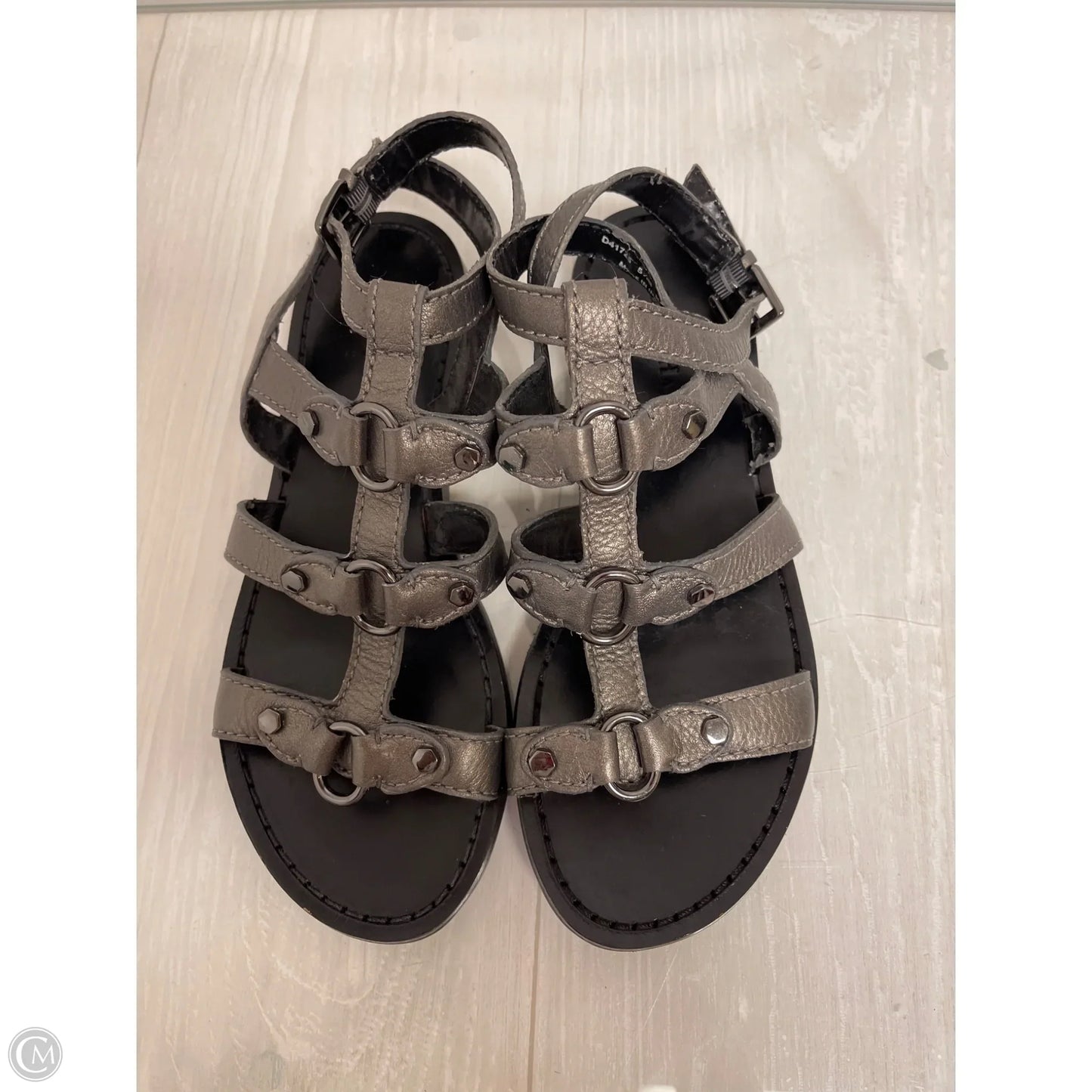 Sandals Flats By Cole-haan In Silver, Size: 5.5