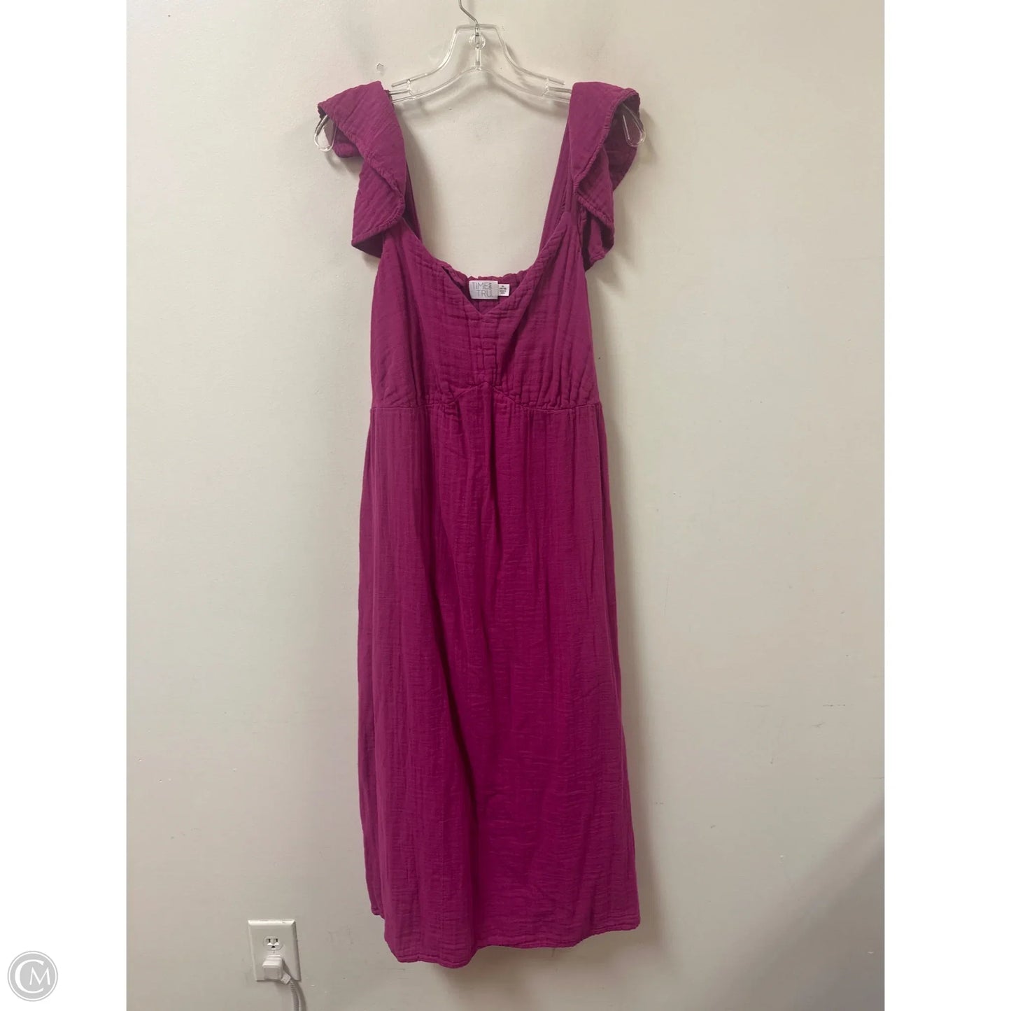Dress Casual Maxi By Time And Tru In Pink, Size: Xl