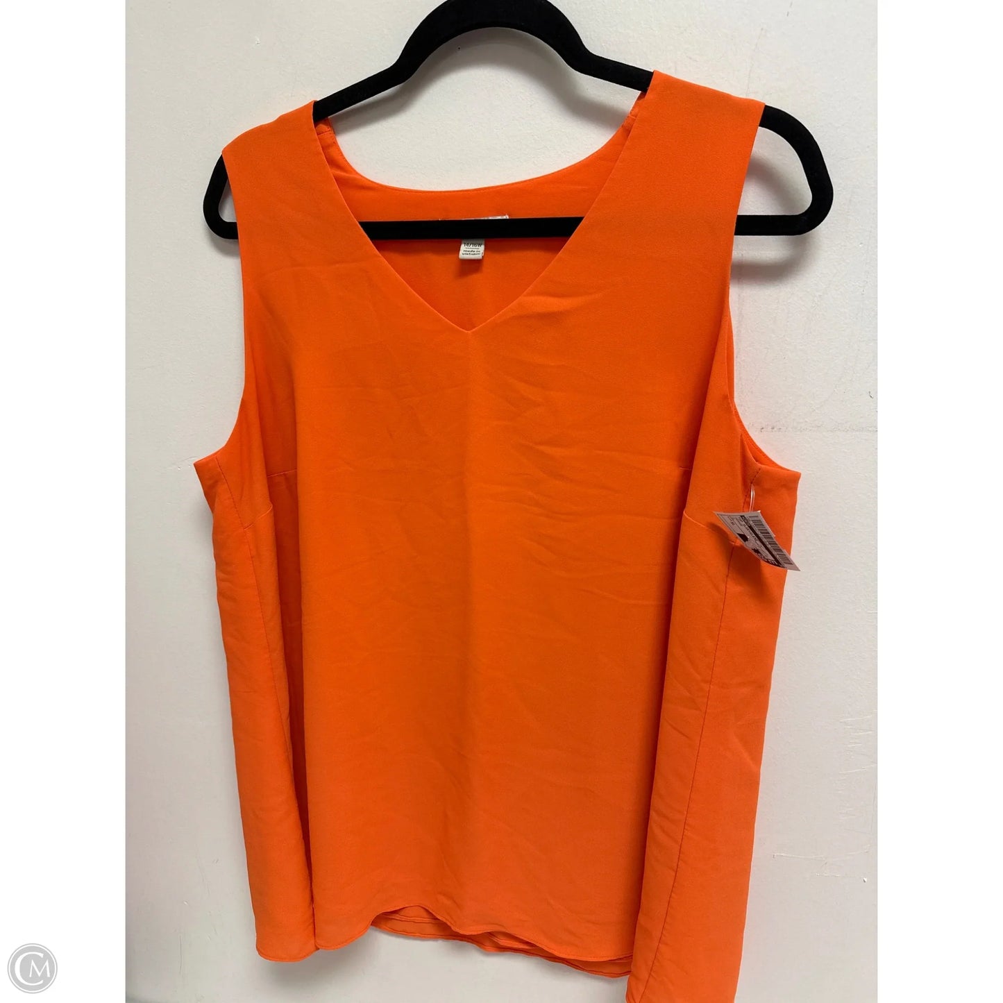 Top Sleeveless By Cato In Orange, Size: Xl
