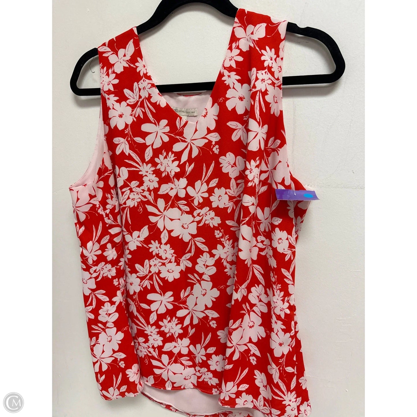 Top Sleeveless By Cato In Floral Print, Size: Xl