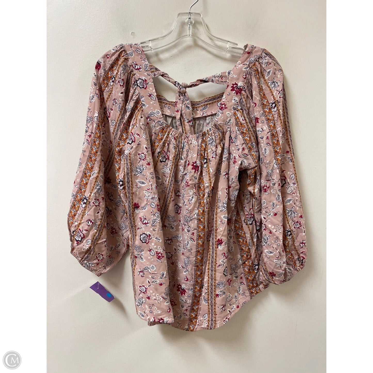 Top Long Sleeve By Andree By Unit In Pink, Size: S