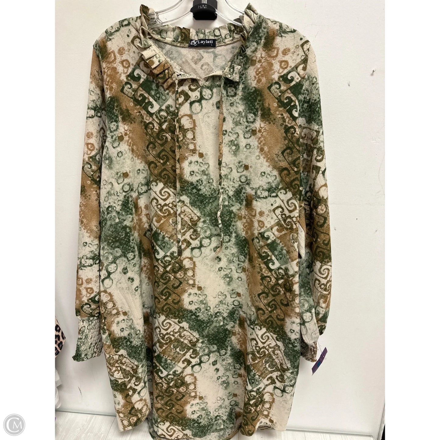 Dress Casual Midi By Clothes Mentor In Green, Size: L