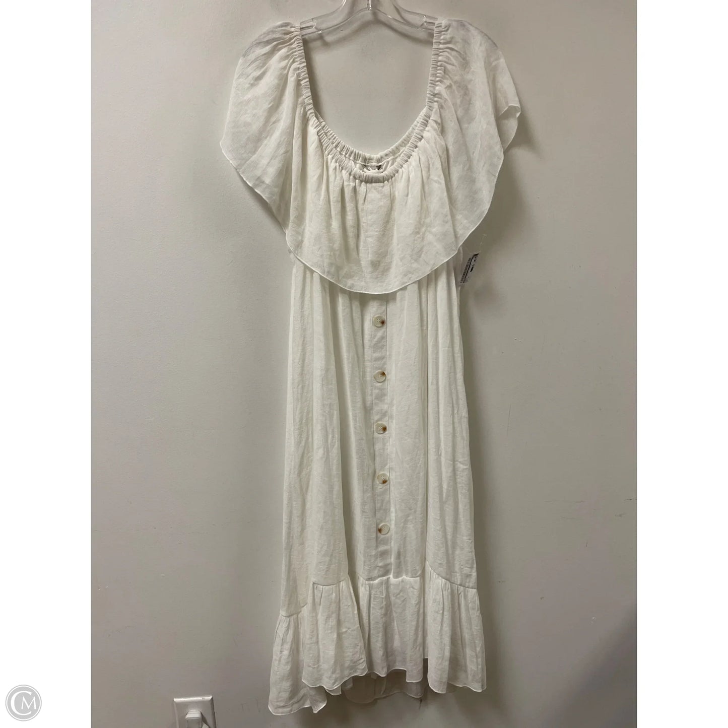 Dress Casual Midi By Cato In White, Size: 2x