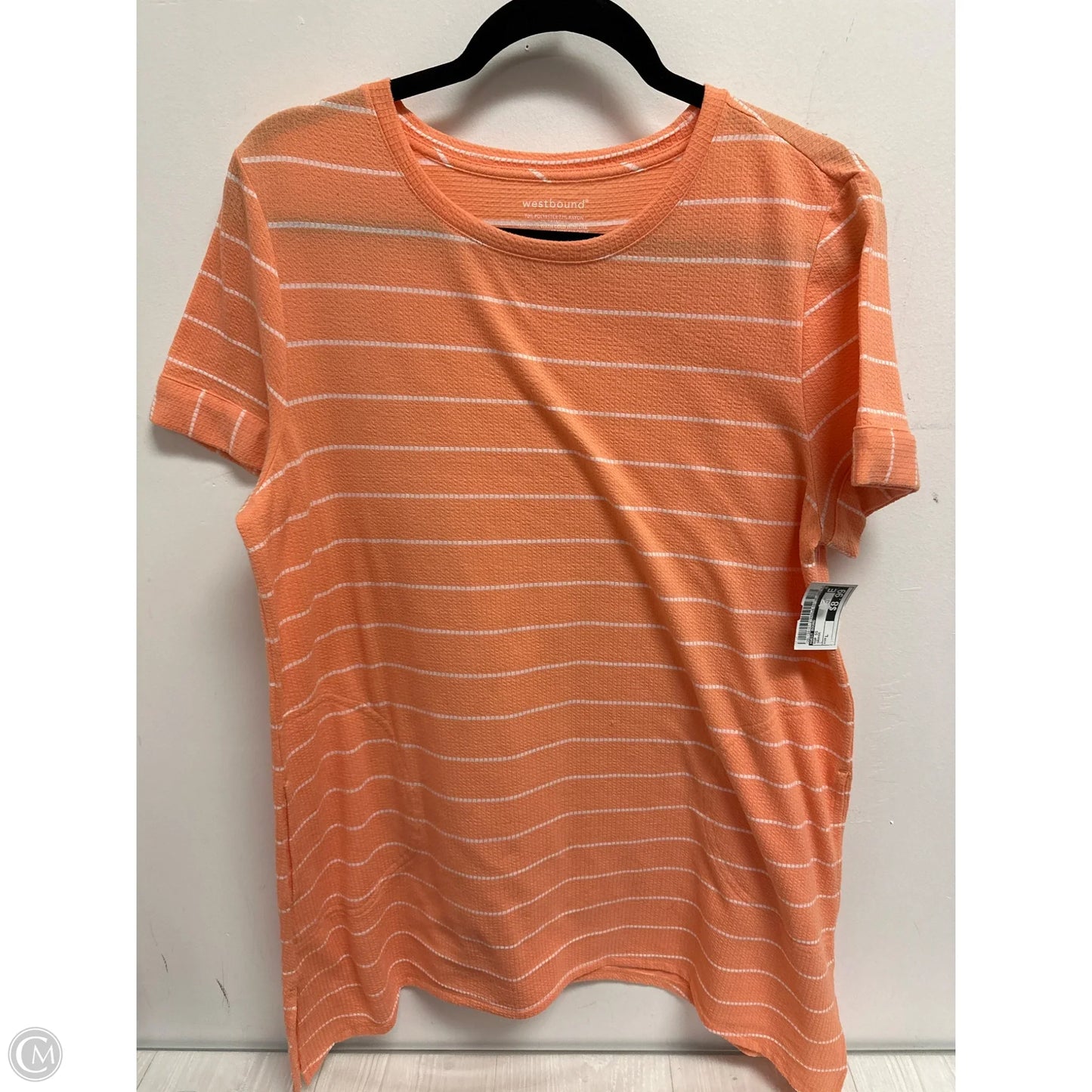 Top Short Sleeve By West Bound In Orange, Size: L