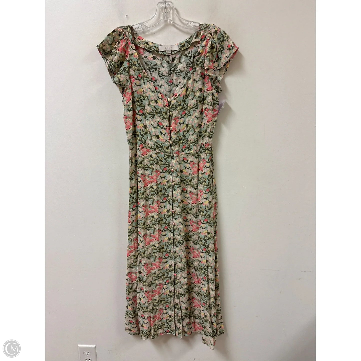 Dress Casual Maxi By Loft In Floral Print, Size: Xs