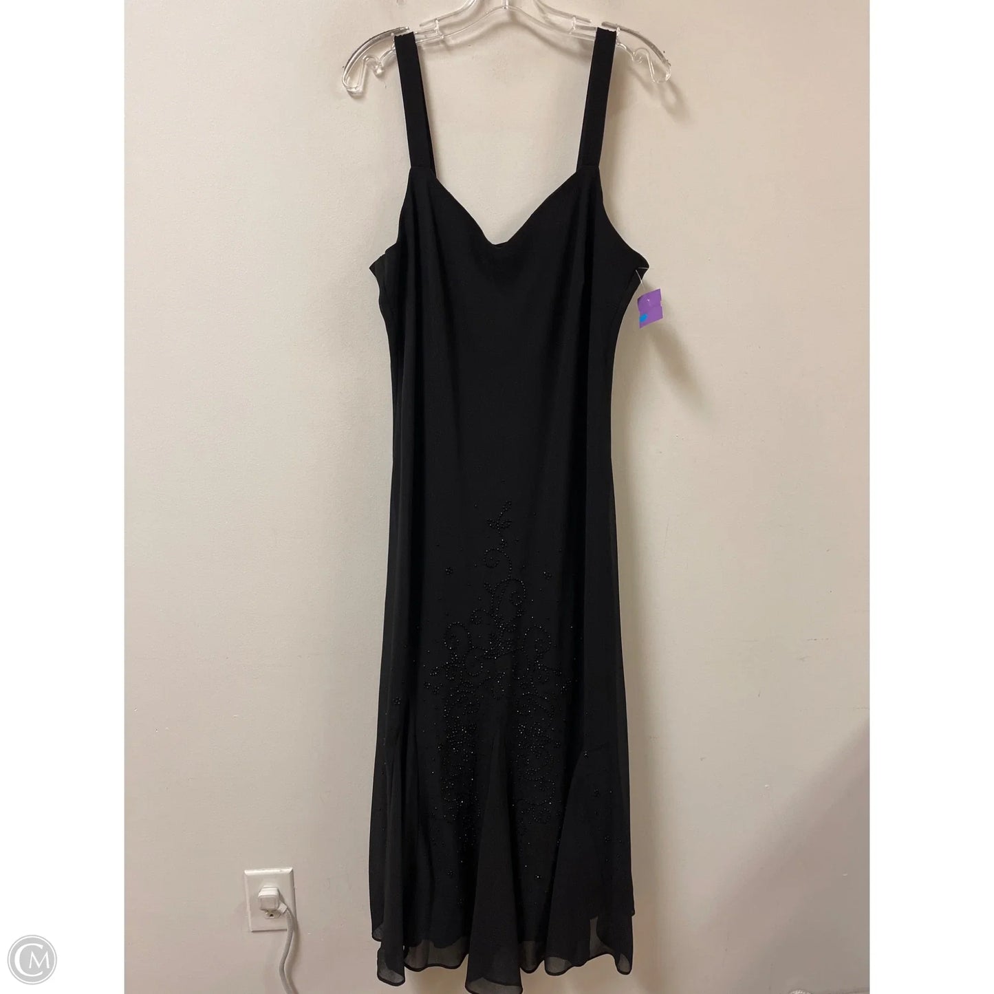 Dress Party Long By R And M Richards In Black, Size: Xl