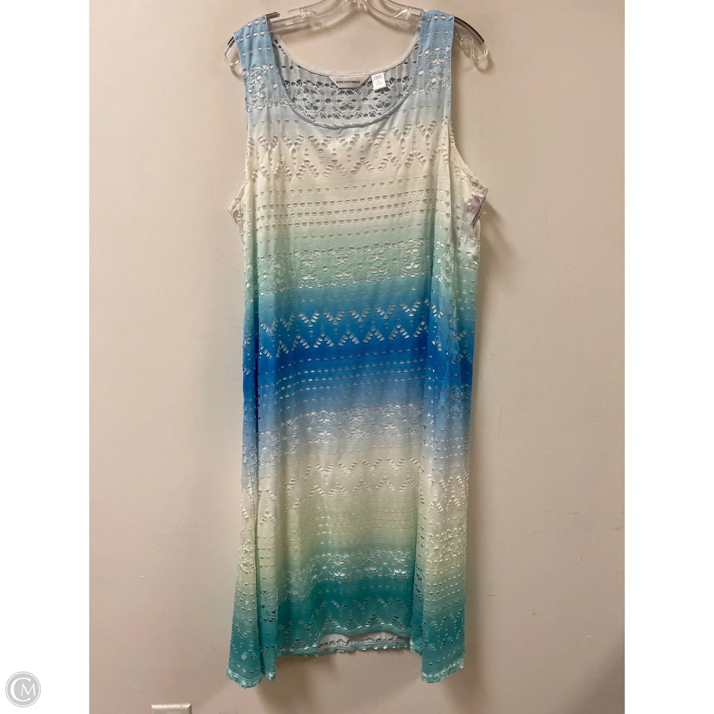 Dress Casual Maxi By Clothes Mentor In Blue & Green, Size: 2x