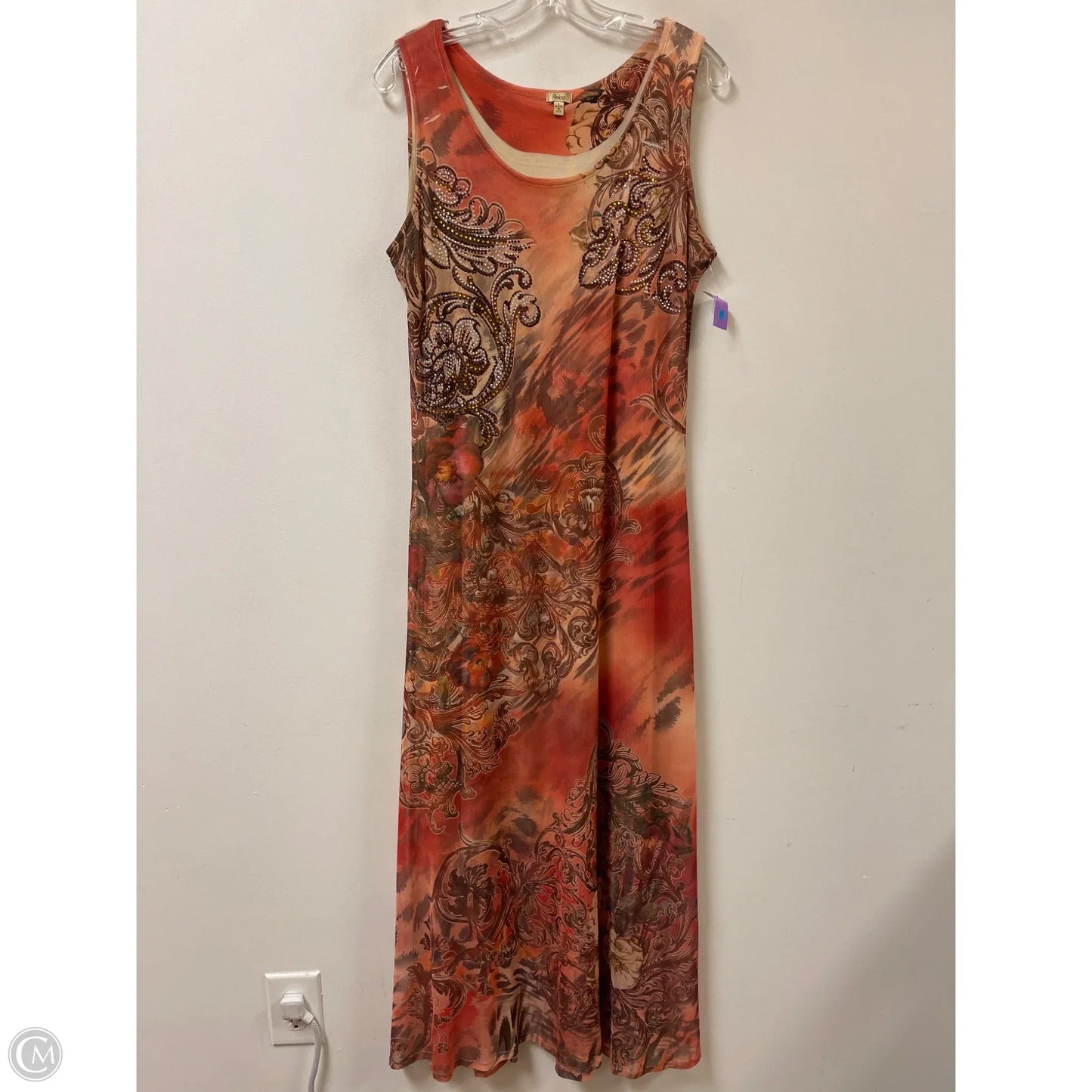 Dress Casual Maxi By Reba In Orange, Size: L