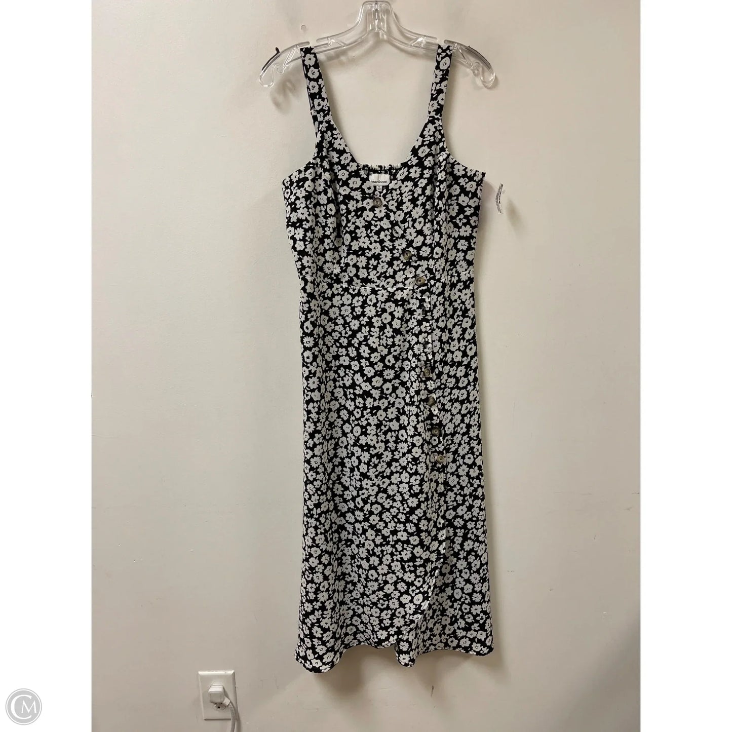 Dress Casual Midi By Heartloom In Black & White, Size: M