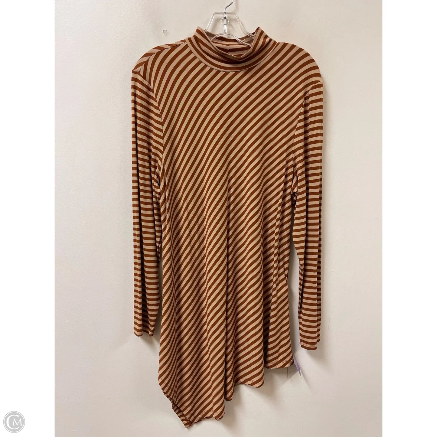 Tunic Long Sleeve By Chicos In Brown, Size: L