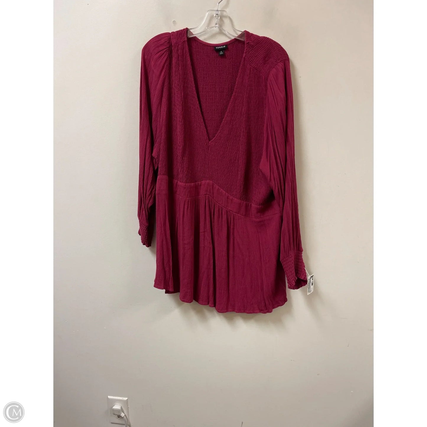 Top Long Sleeve By Torrid In Pink, Size: 4x