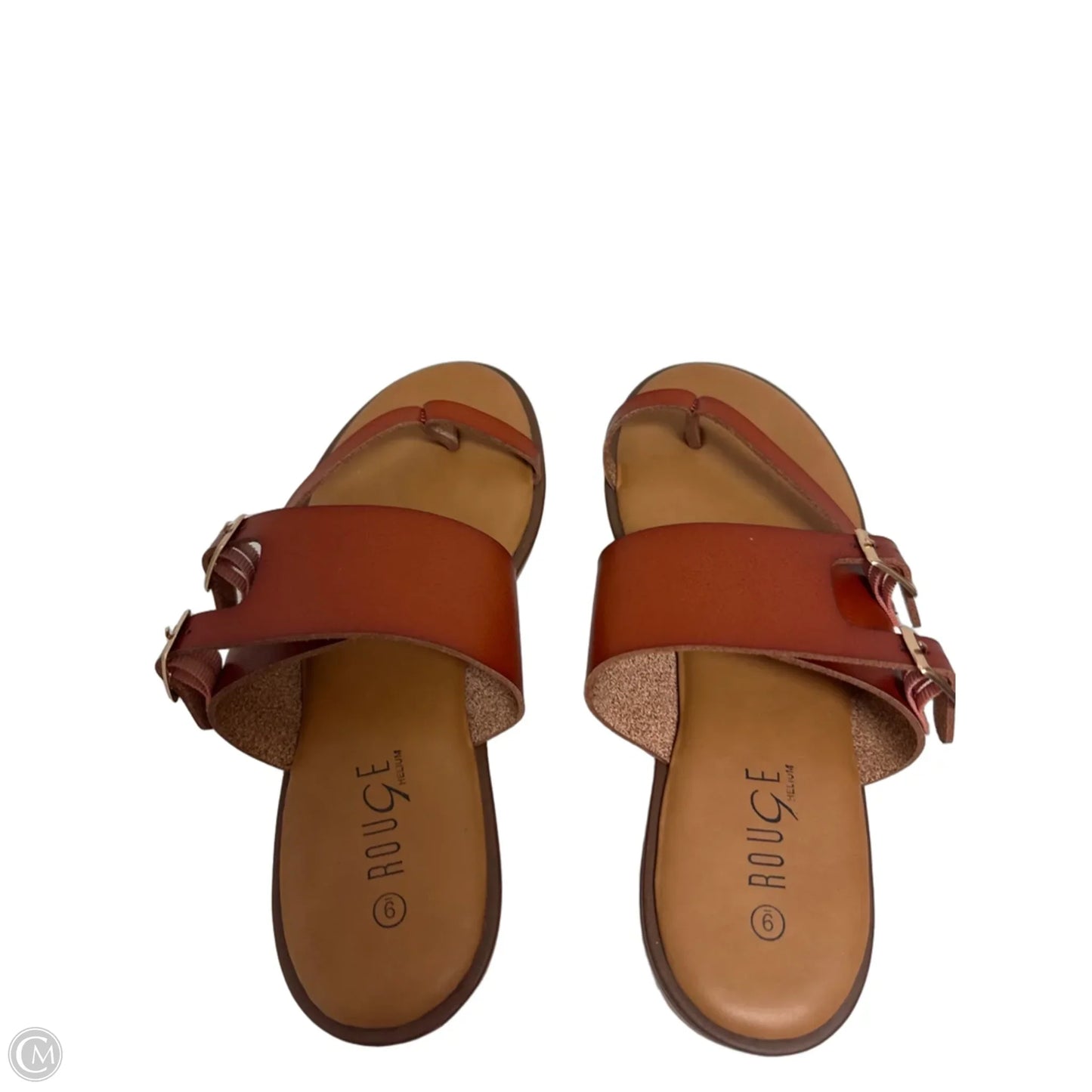 Sandals Flats By Clothes Mentor In Brown, Size: 9