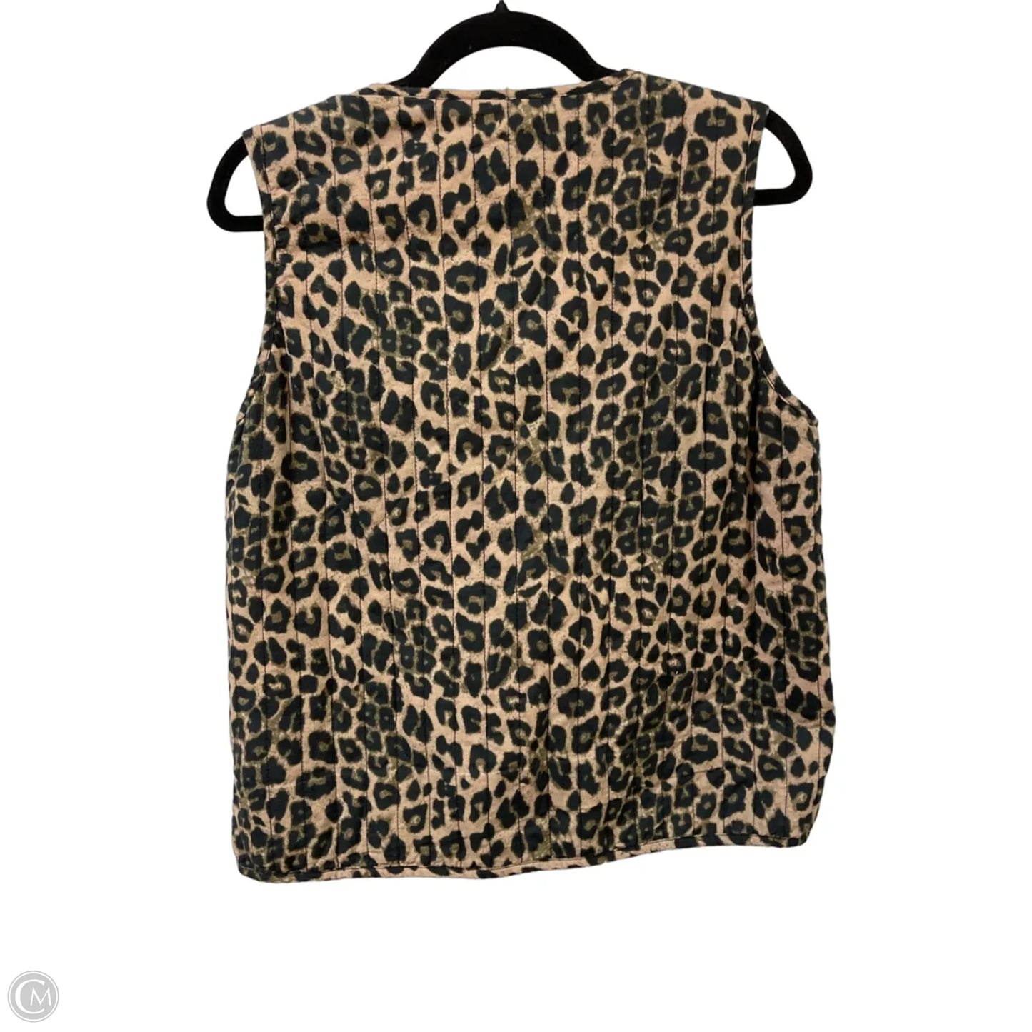 Vest Puffer & Quilted By Tcec In Animal Print, Size: M