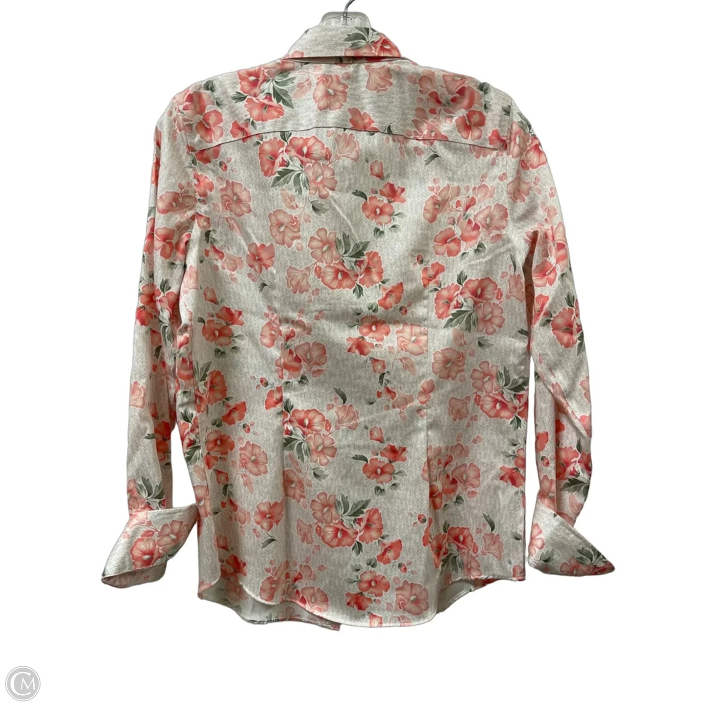 Blouse Long Sleeve By Chaps In Floral Print, Size: Sp