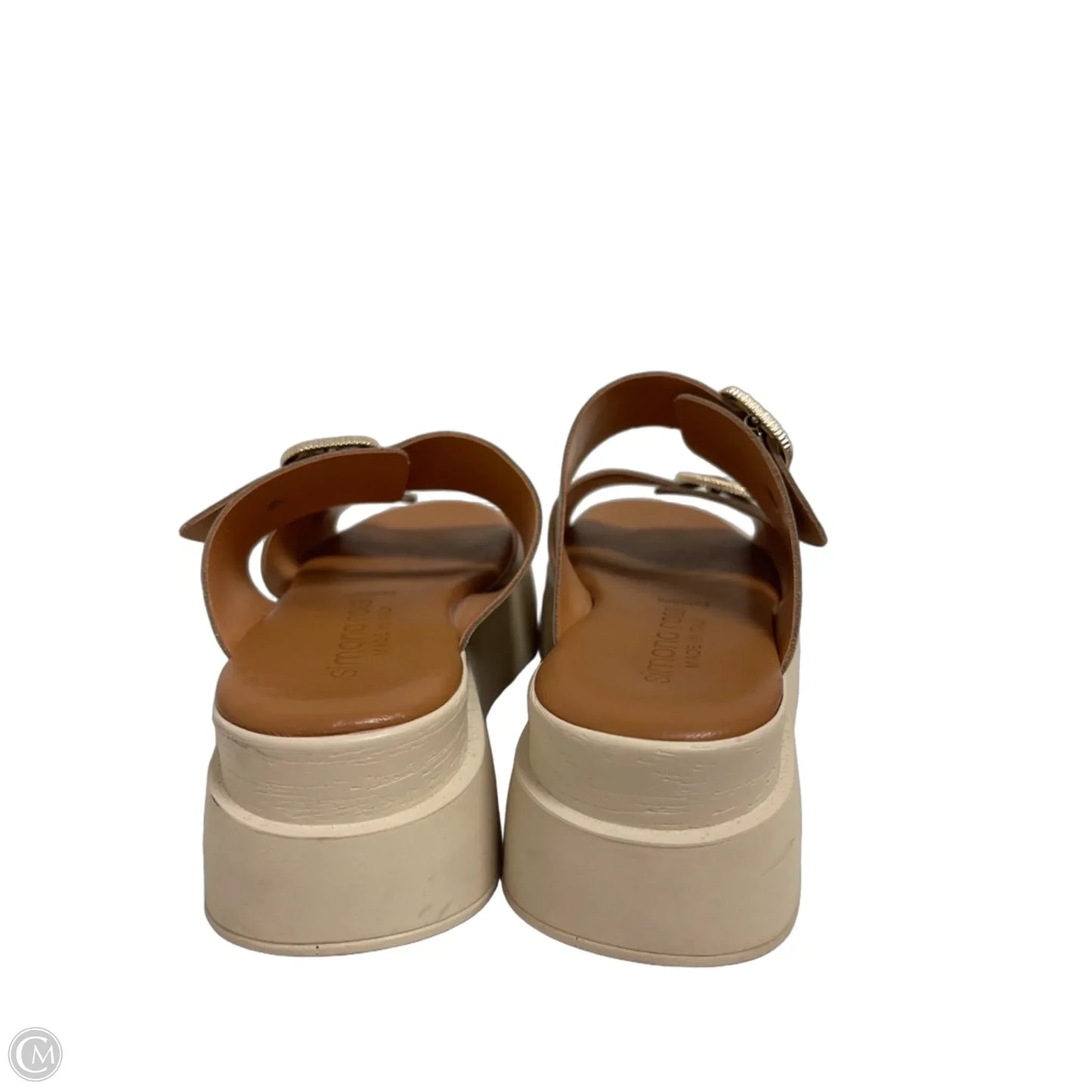 Sandals Heels Platform By Cmc In Taupe, Size: 7.5
