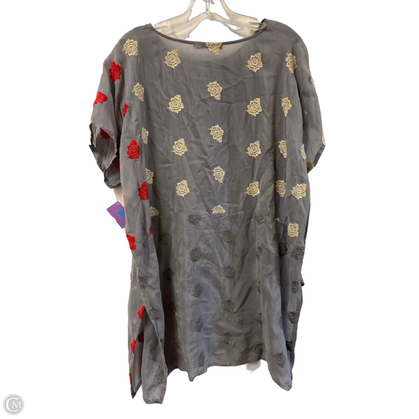 Tunic Designer By Johnny Was In Grey, Size: S