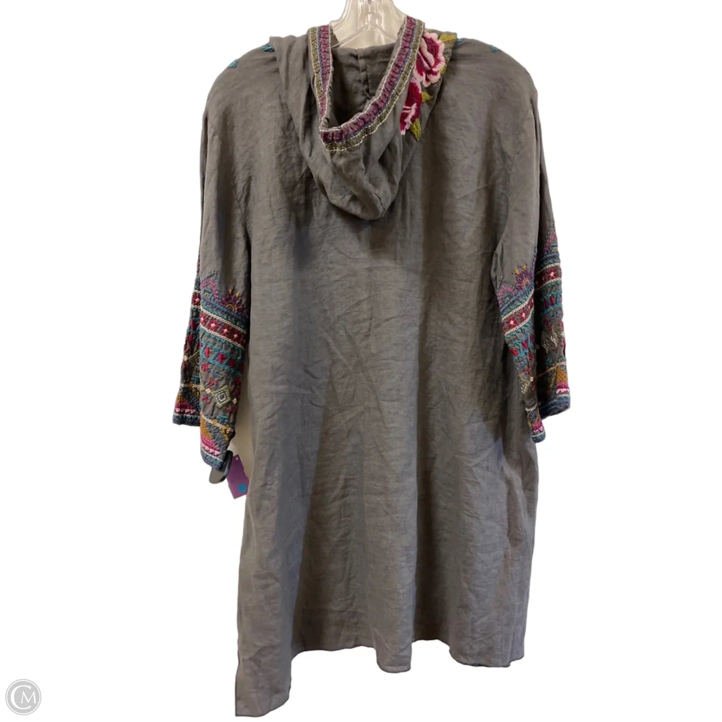 Dress Designer By Johnny Was In Grey, Size: L
