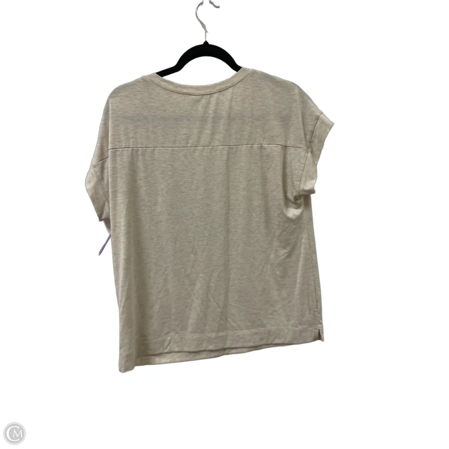 Top Short Sleeve By Clothes Mentor In Tan, Size: L