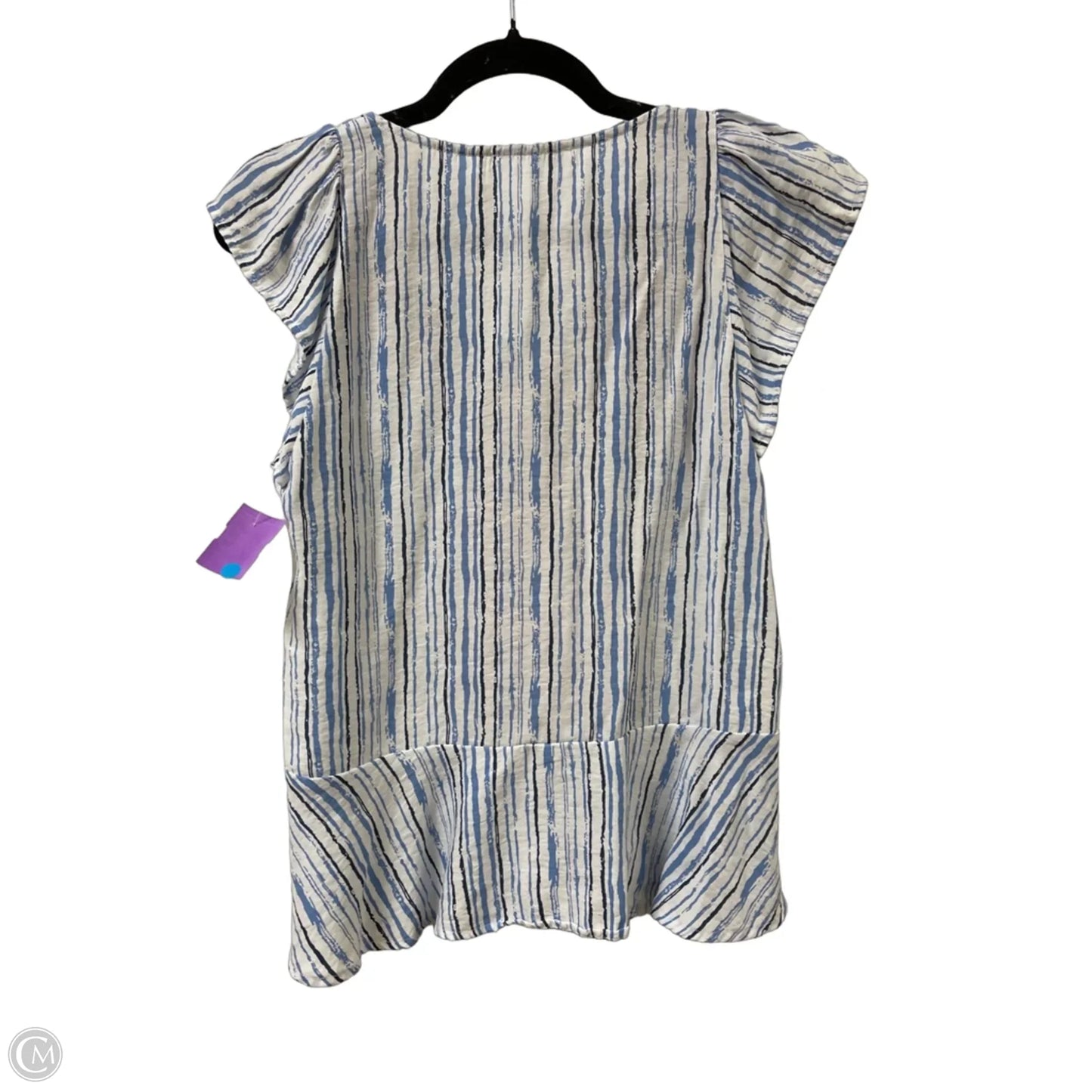 Top Short Sleeve By Thml In Blue, Size: S