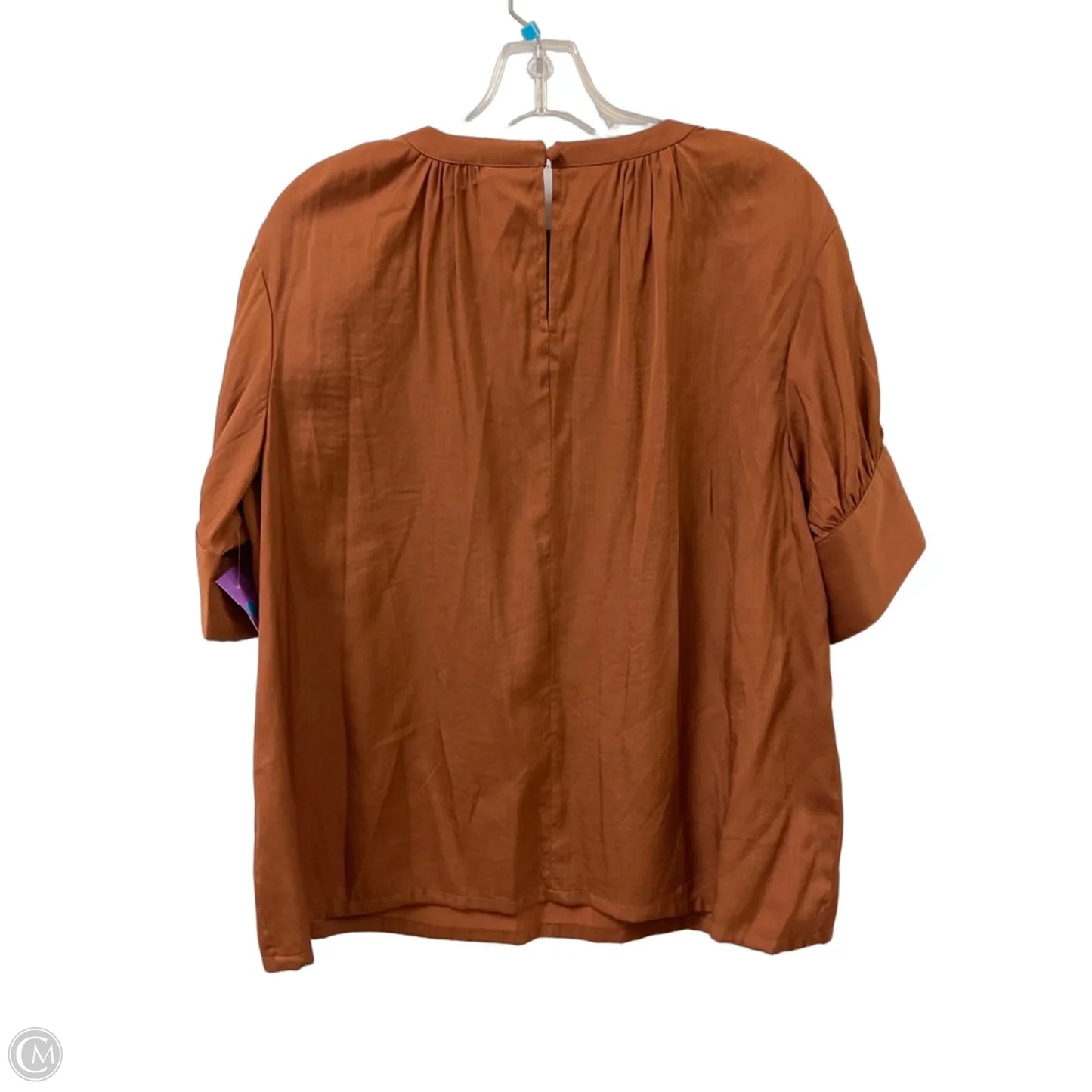 Top Short Sleeve By Worthington In Brown, Size: L