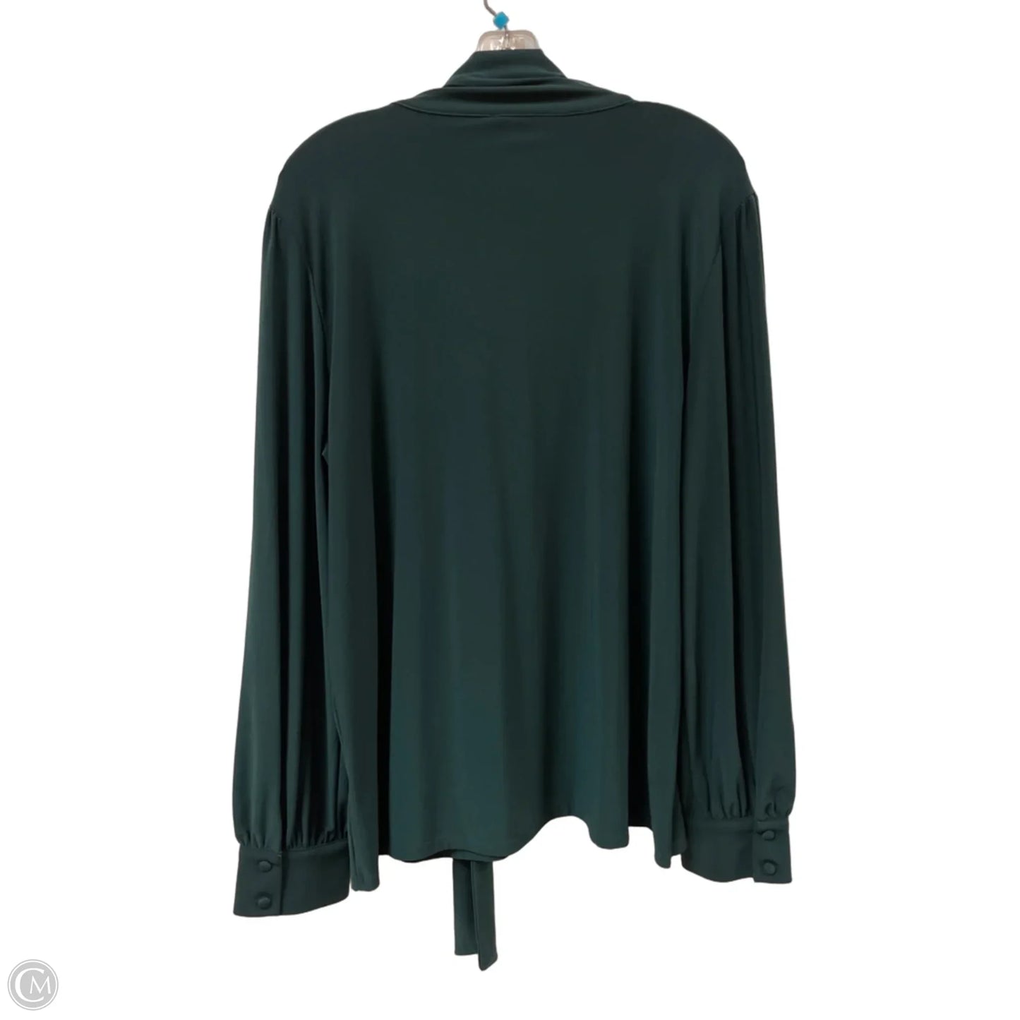 Blouse Long Sleeve By Calvin Klein In Green, Size: Xl