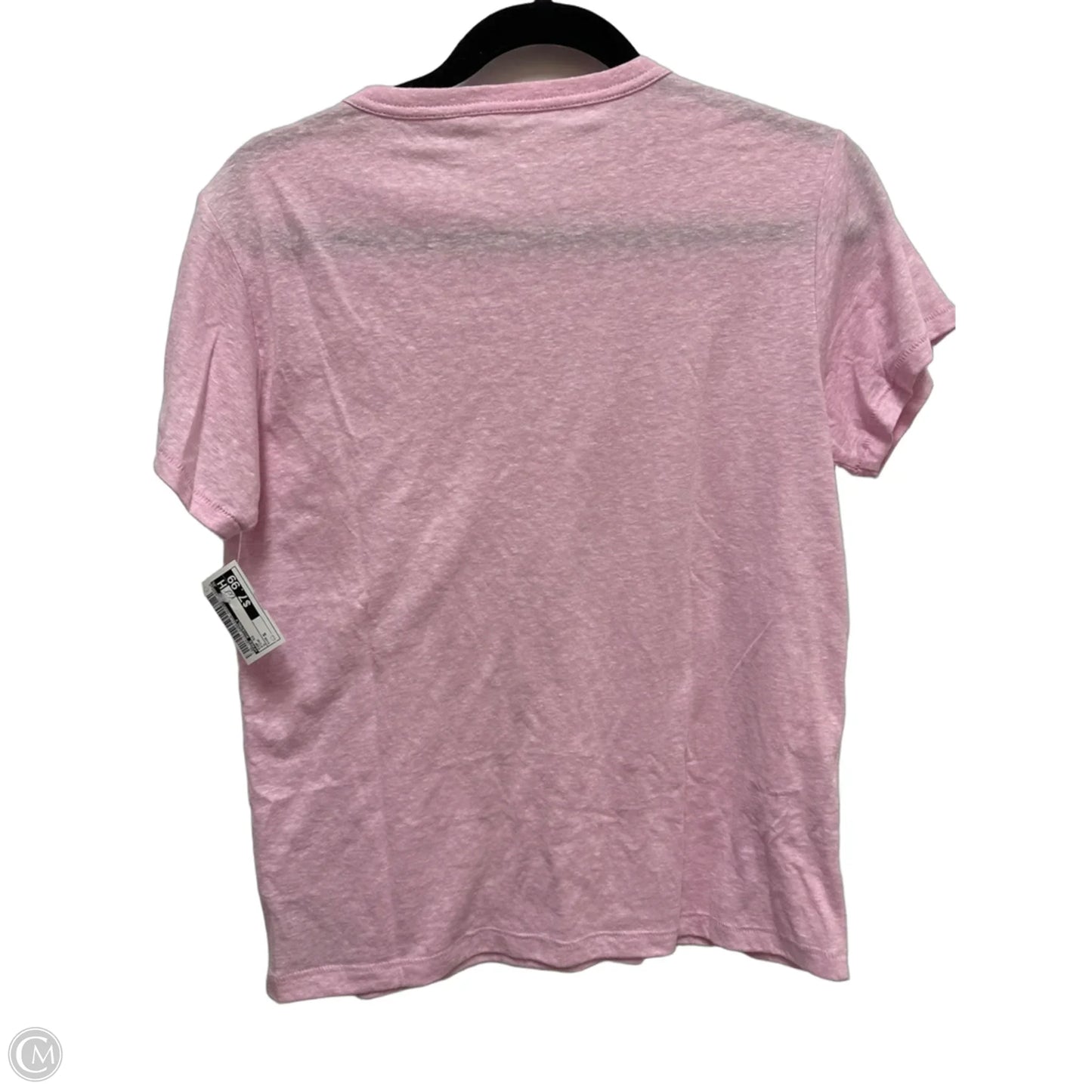 Top Short Sleeve By Free Assembly In Pink, Size: S