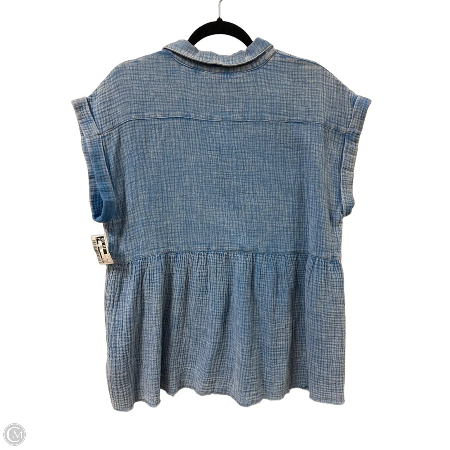 Top Short Sleeve By Umgee In Blue, Size: M