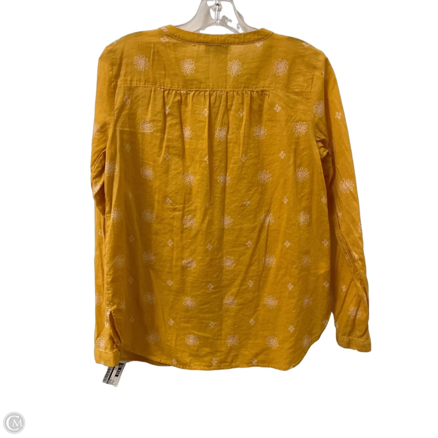 Blouse Long Sleeve By Loft In Yellow, Size: S