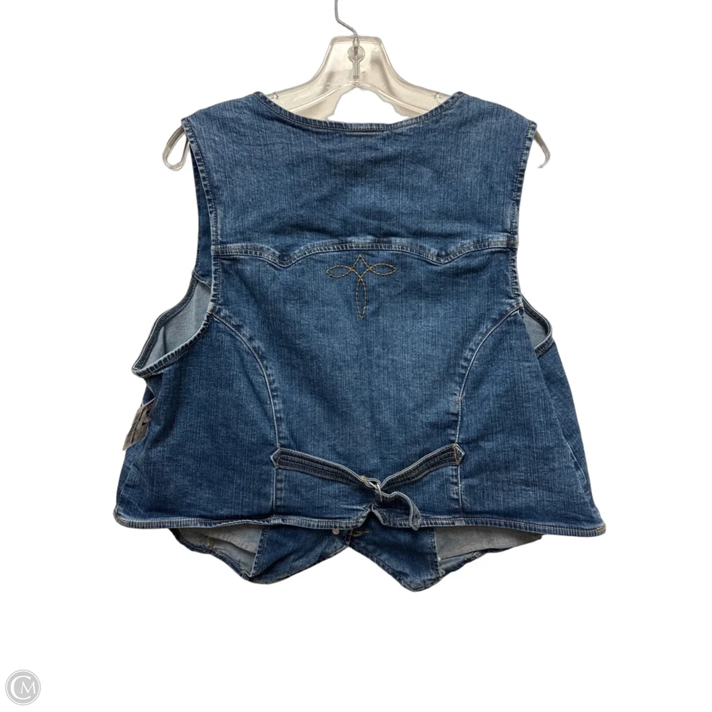 Vest Other By Clothes Mentor In Blue Denim, Size: 2x