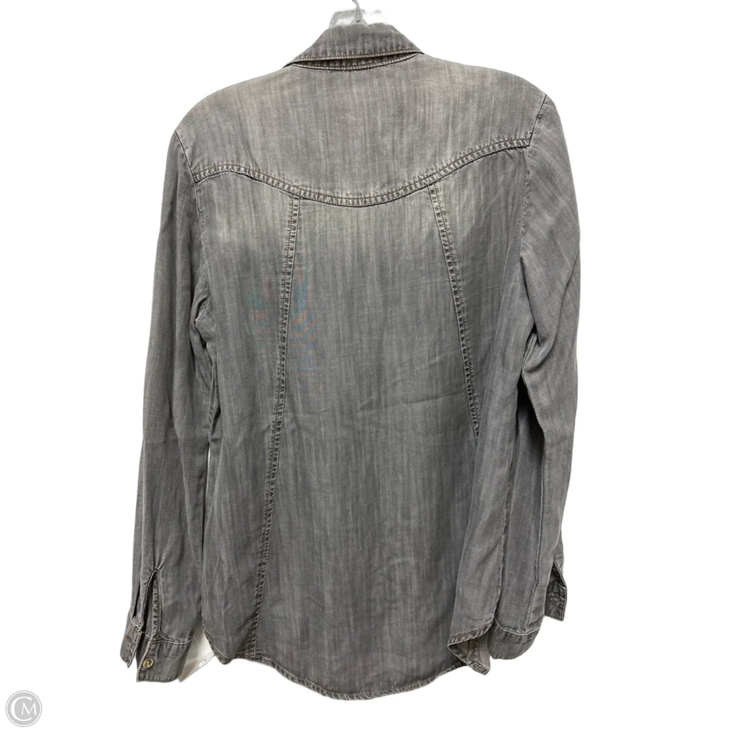 Blouse Long Sleeve By Cloth & Stone In Grey, Size: S