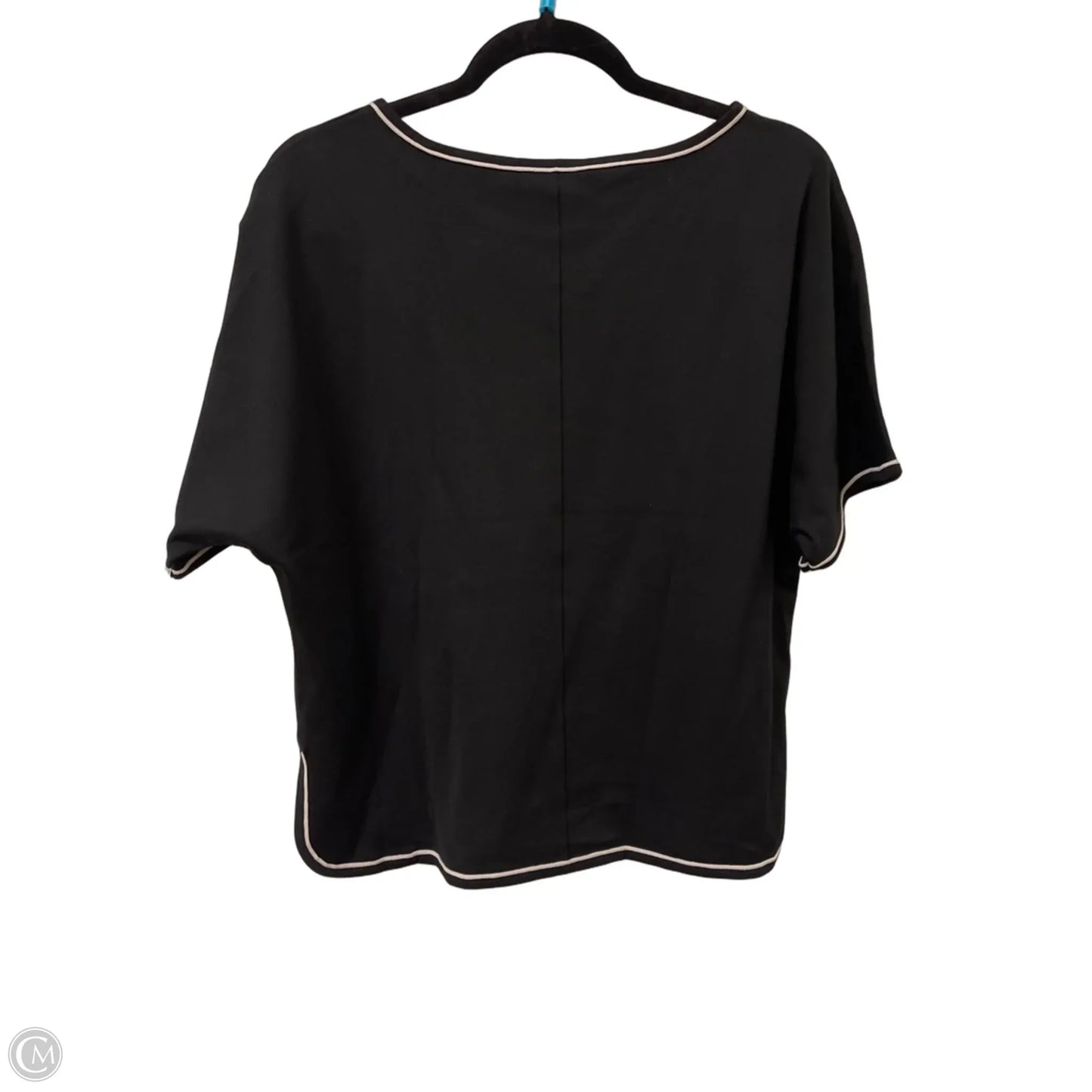 Top Short Sleeve By Max Studio In Black, Size: M