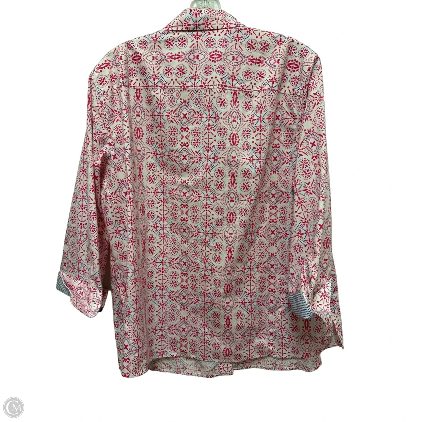 Blouse Long Sleeve By Clothes Mentor In Pink, Size: Xl