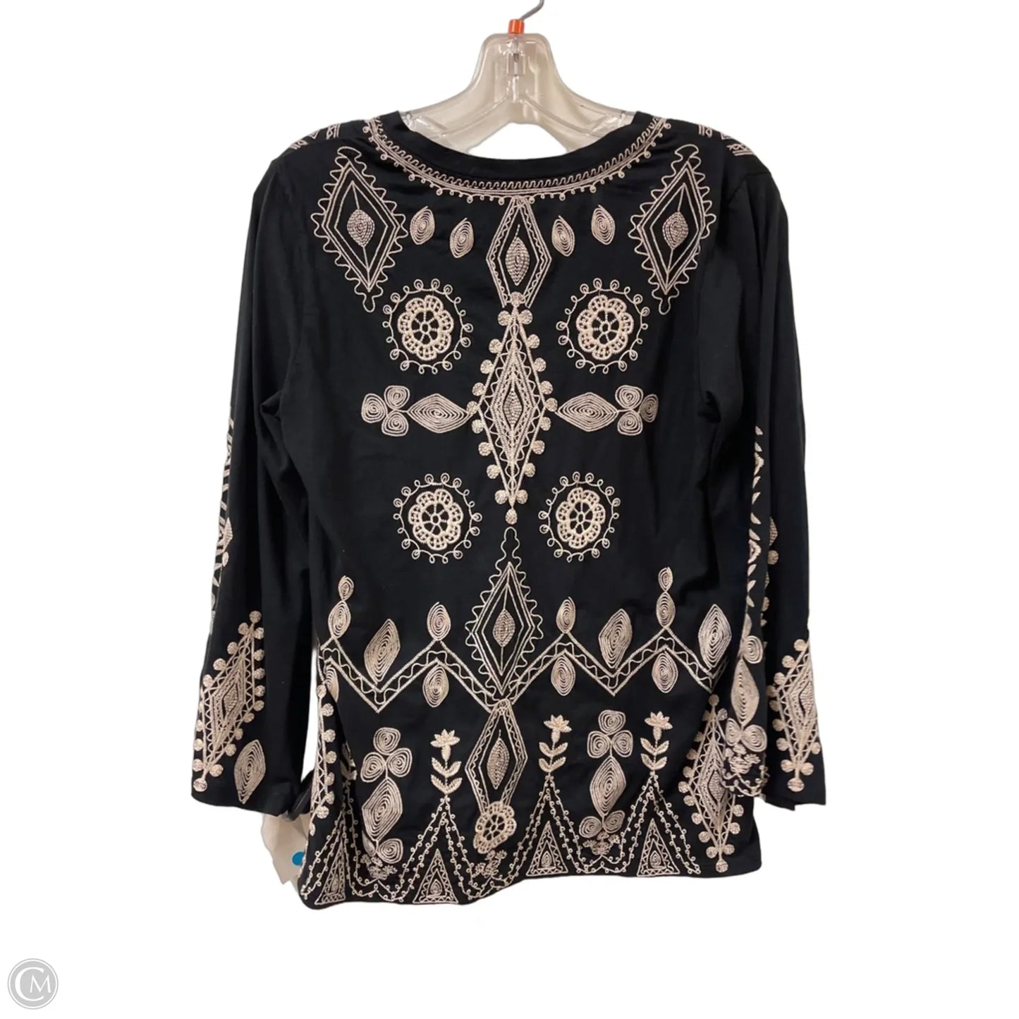 Top Long Sleeve Designer By Johnny Was In Black, Size: S