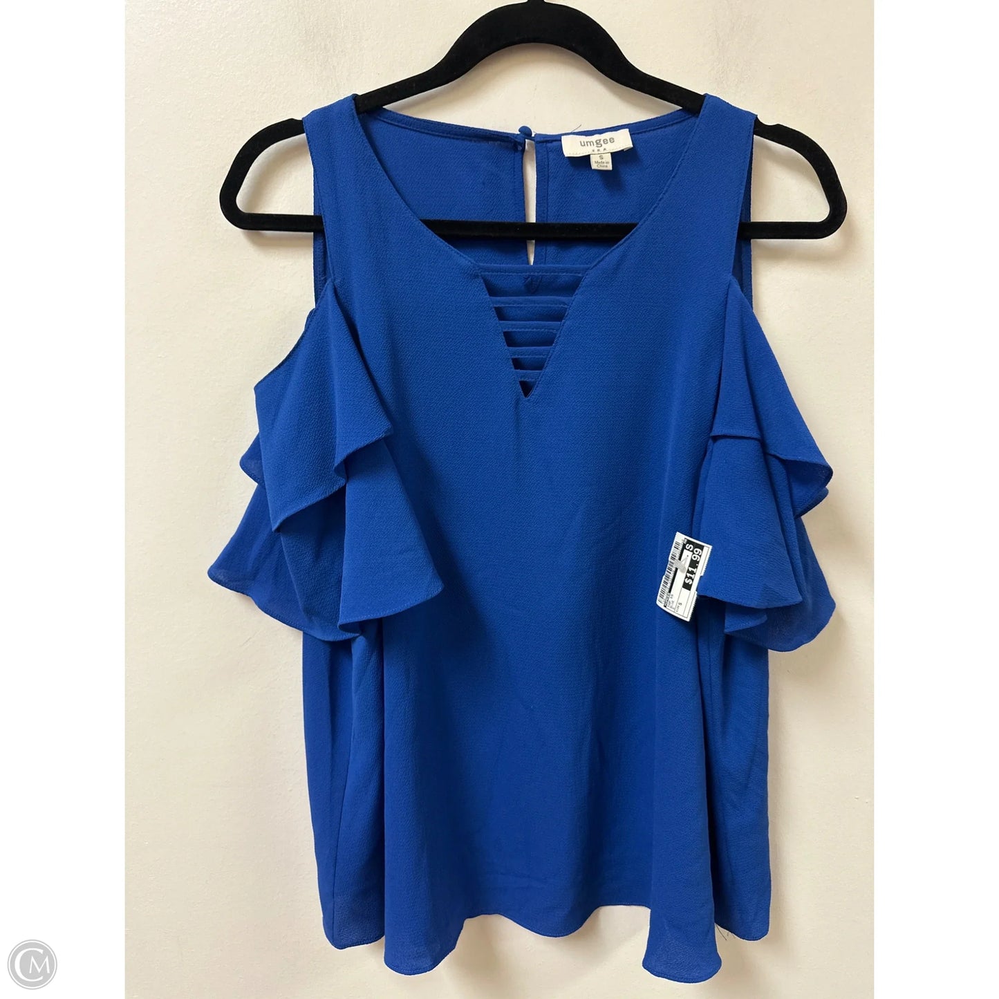 Top Short Sleeve By Umgee In Blue, Size: S