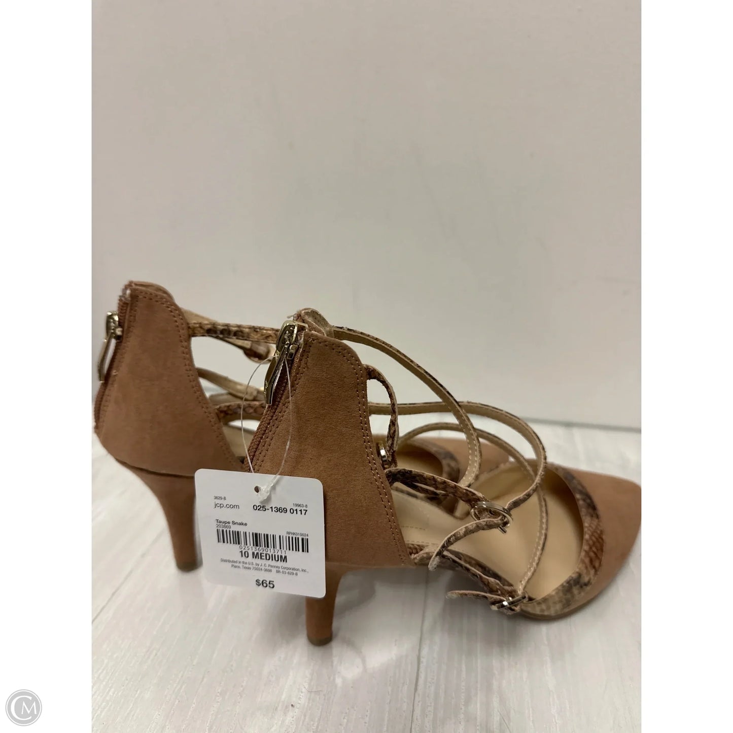 Sandals Heels Kitten By Liz Claiborne In Tan, Size: 10
