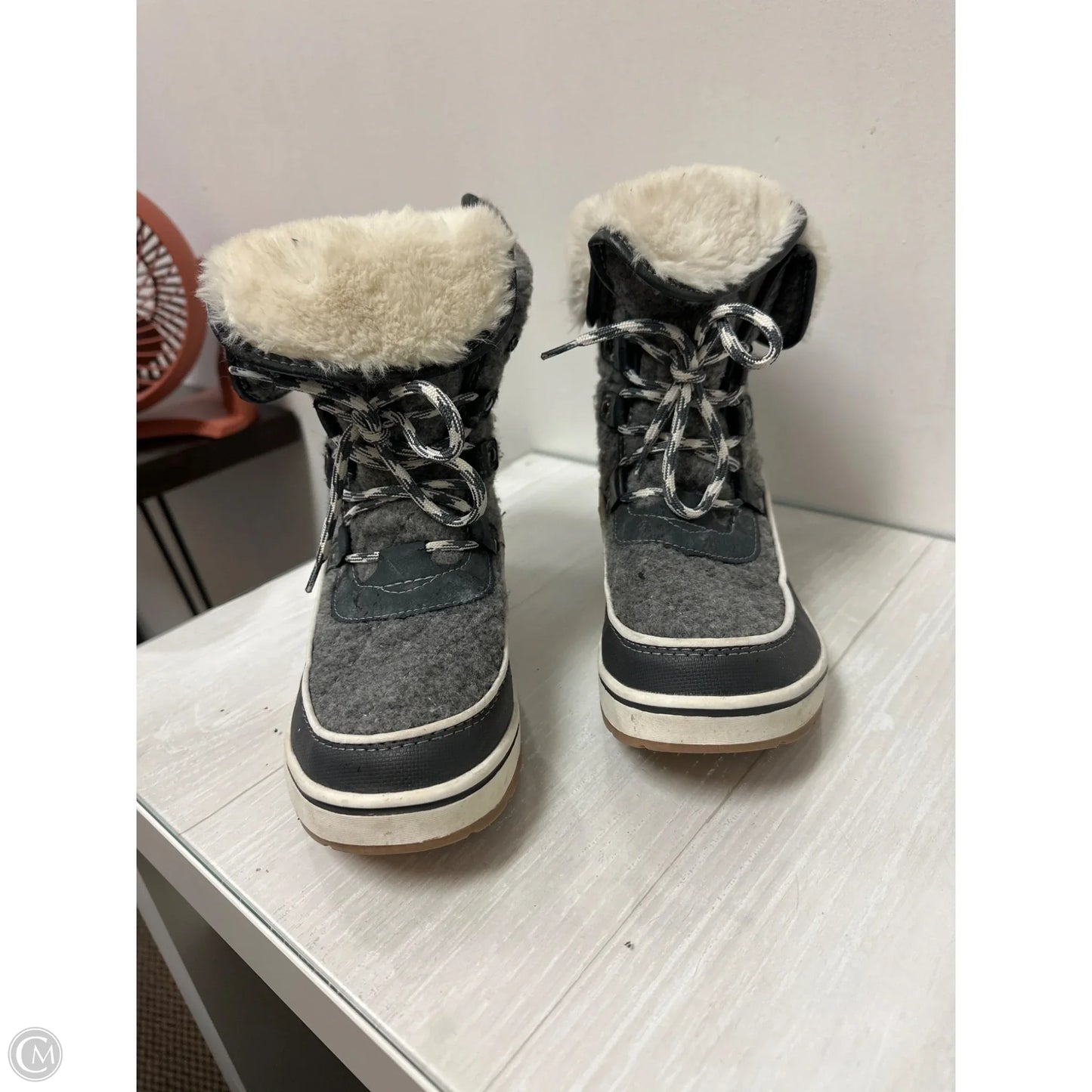 Boots Ankle Flats By Time And Tru In Grey, Size: 8