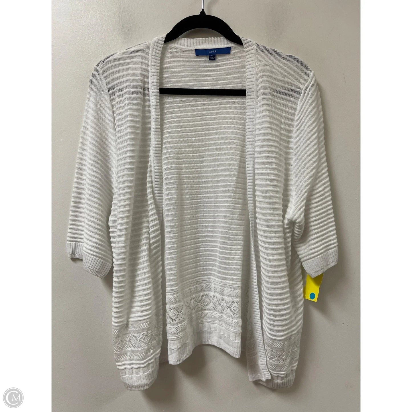 Cardigan By Apt 9 In White, Size: Xl