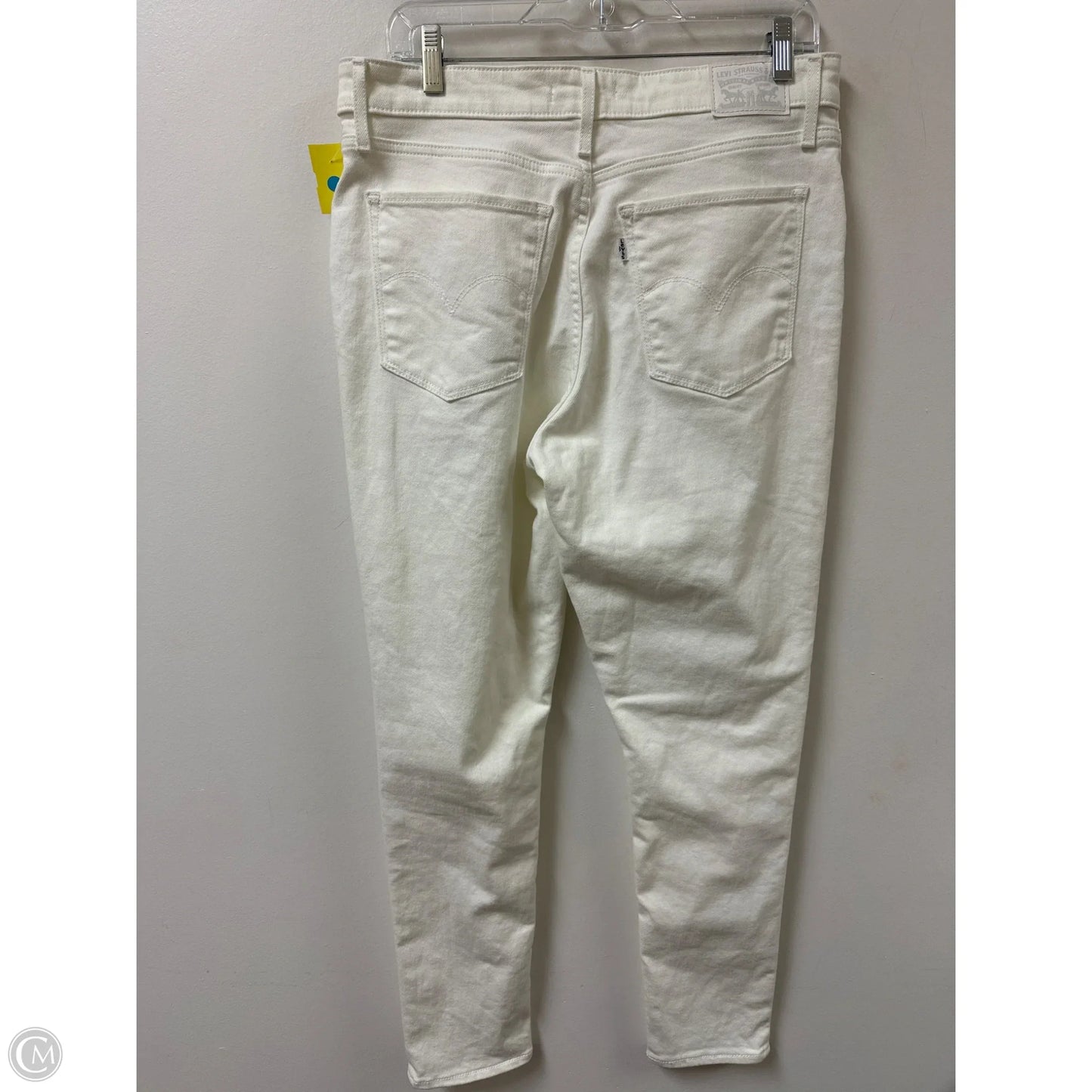 Jeans Skinny By Levis In White Denim, Size: 14