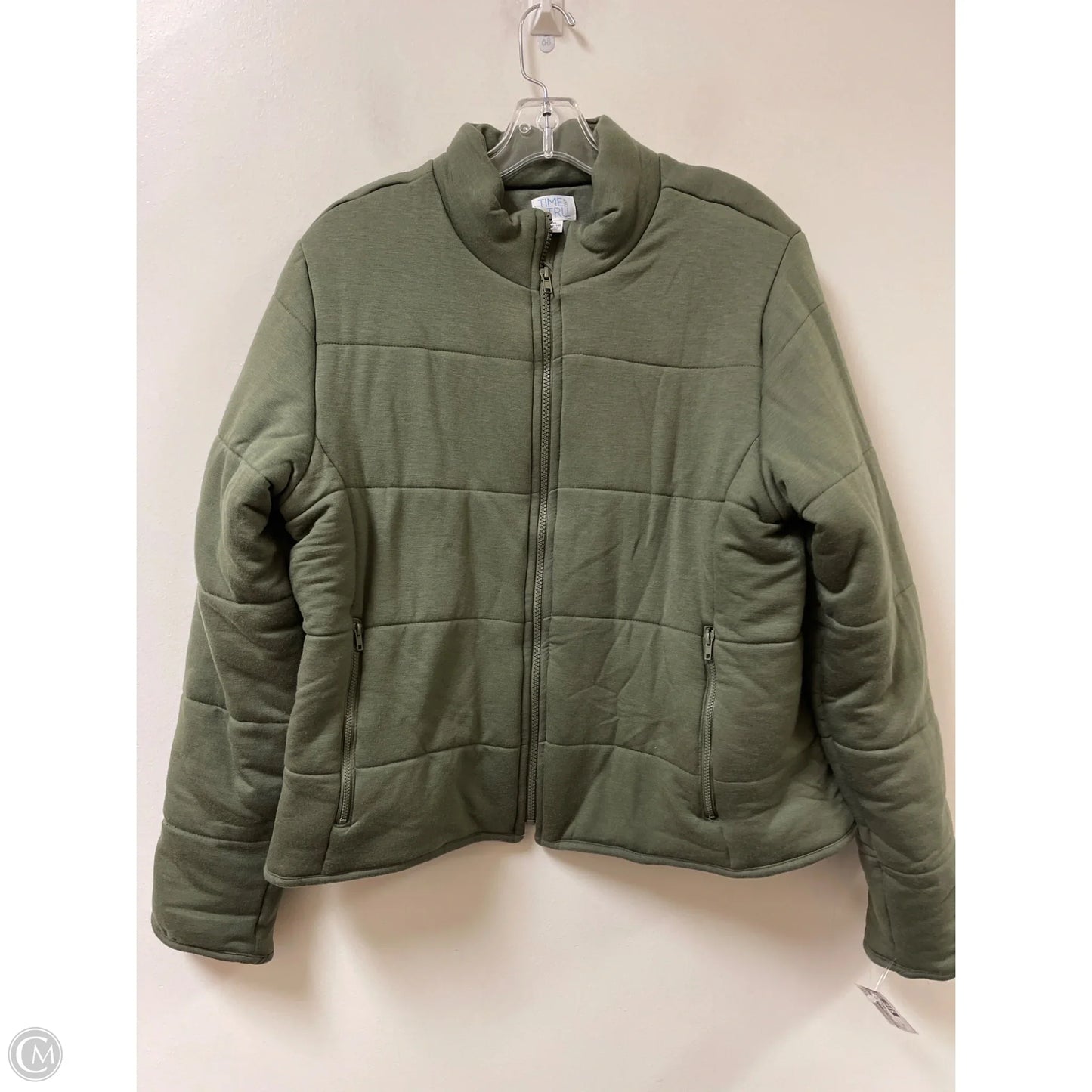 Jacket Puffer & Quilted By Time And Tru In Green, Size: Xl