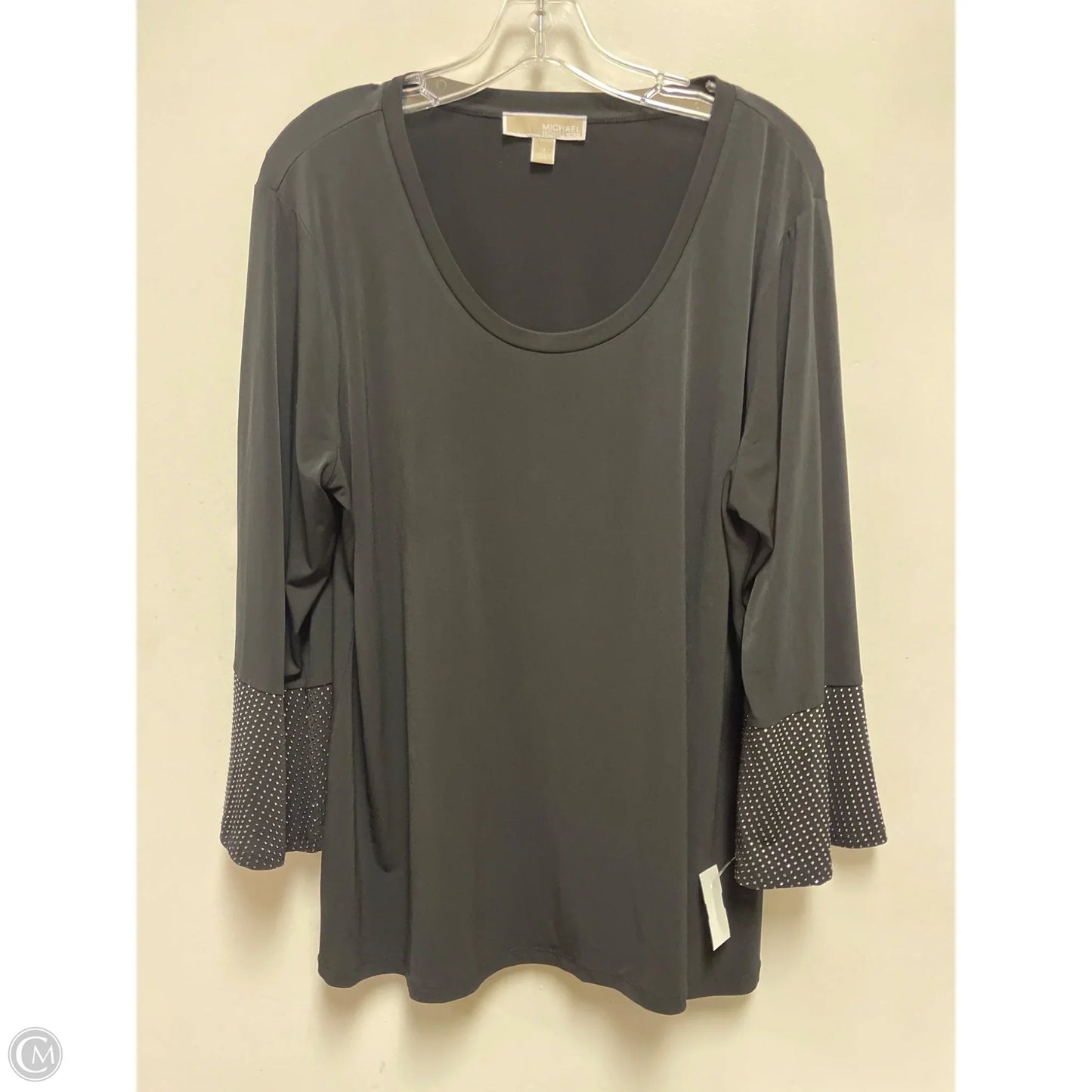 Top Long Sleeve By Michael By Michael Kors In Black, Size: 1x