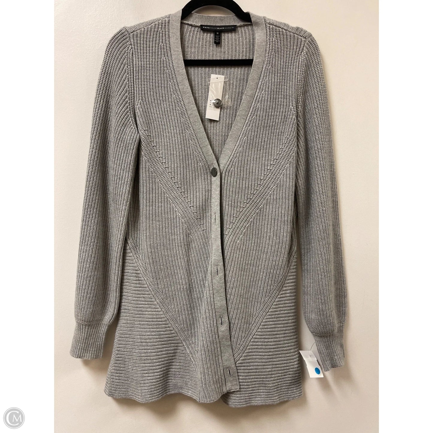 Sweater Cardigan By White House Black Market In Grey, Size: M