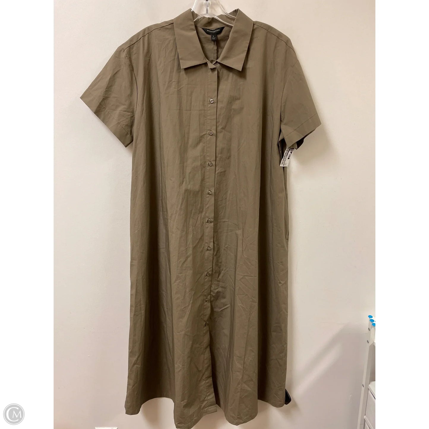 Dress Casual Midi By Banana Republic In Brown, Size: L